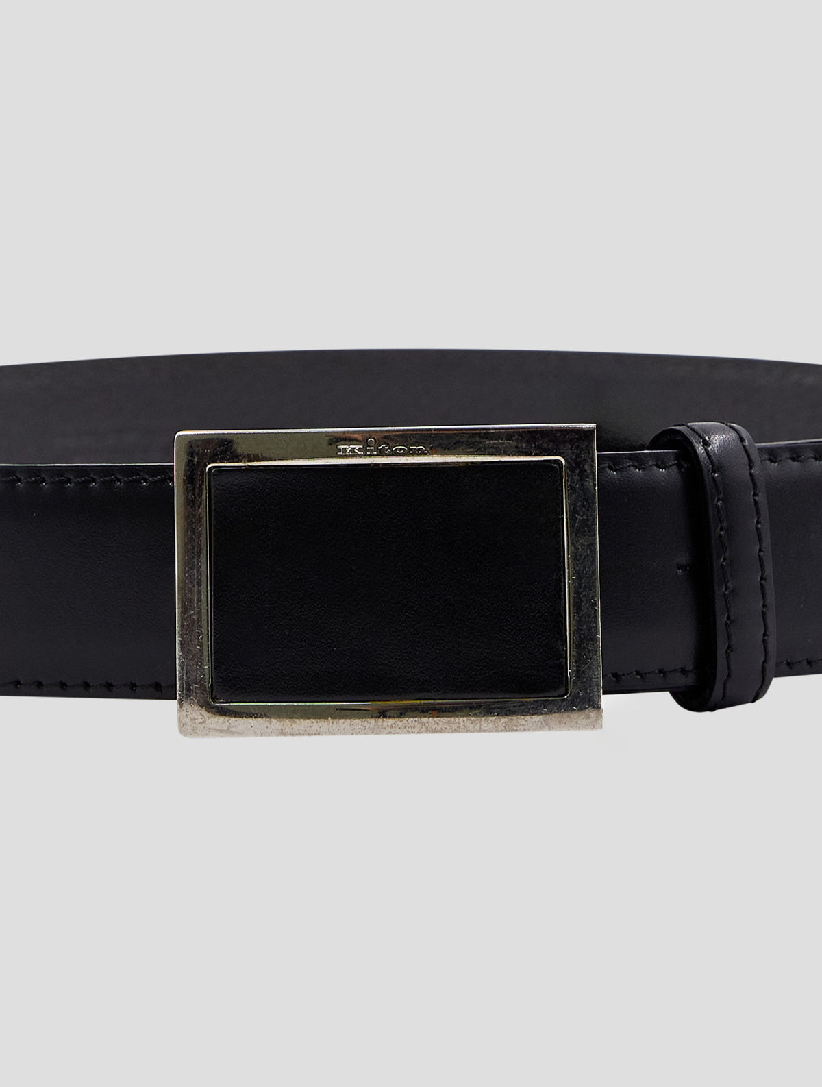 Kiton Black Leather Belt