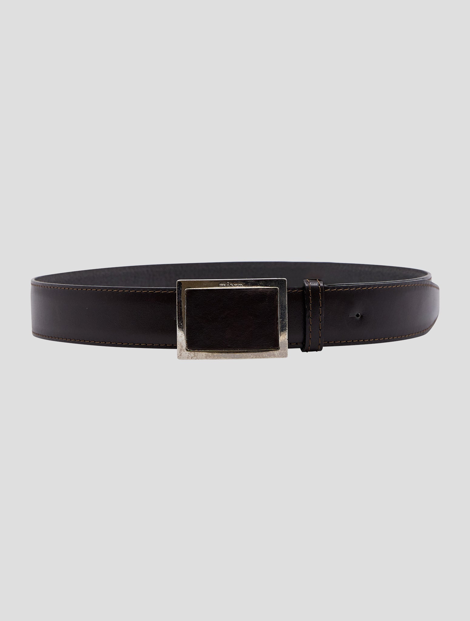 Kiton Dark Brown Leather Belt