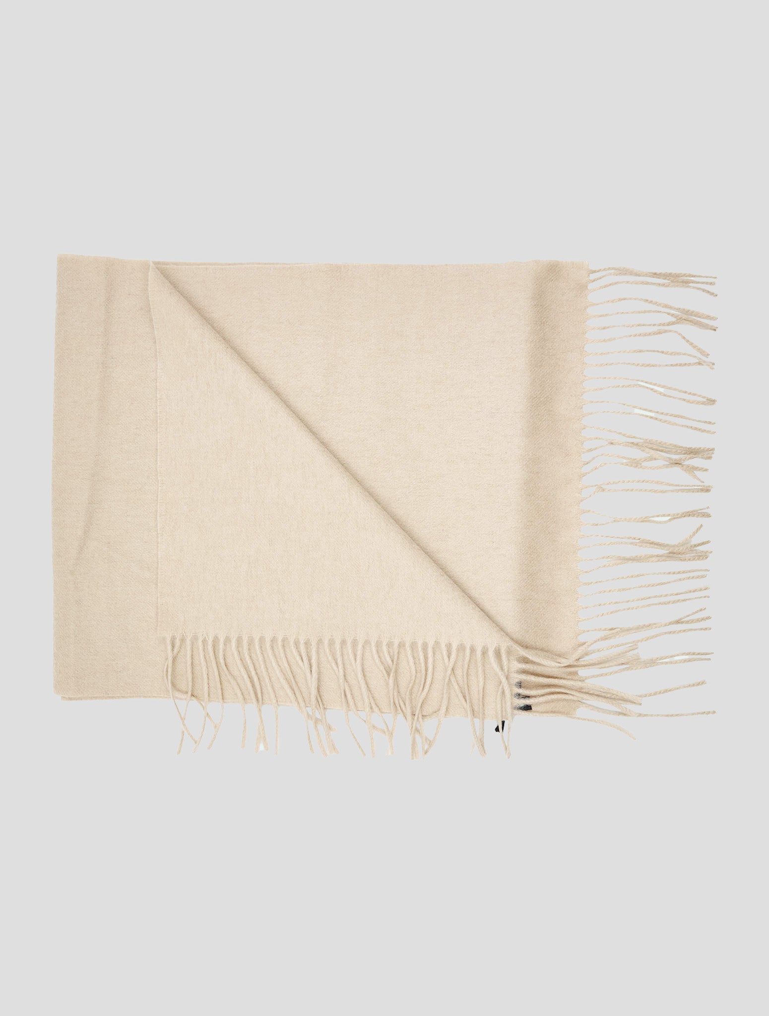 Kiton Beige Cashmere Scarf 37x180