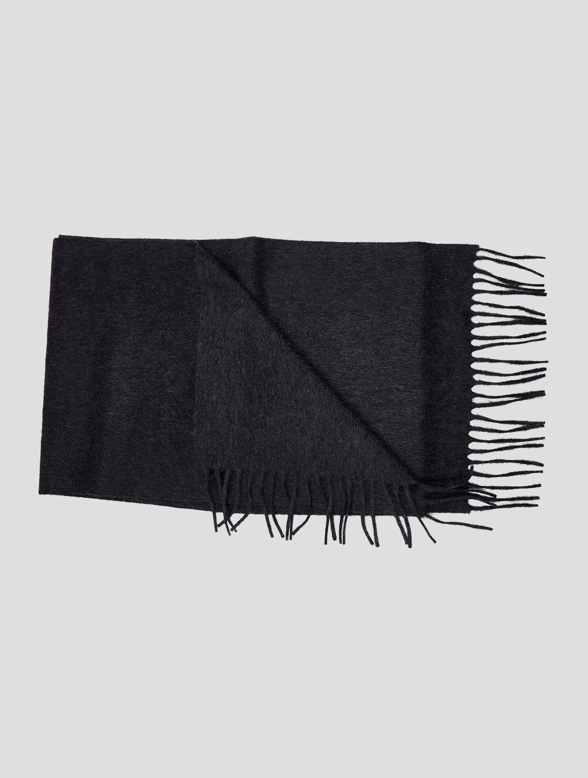 Kiton Dark Gray Cashmere Scarf