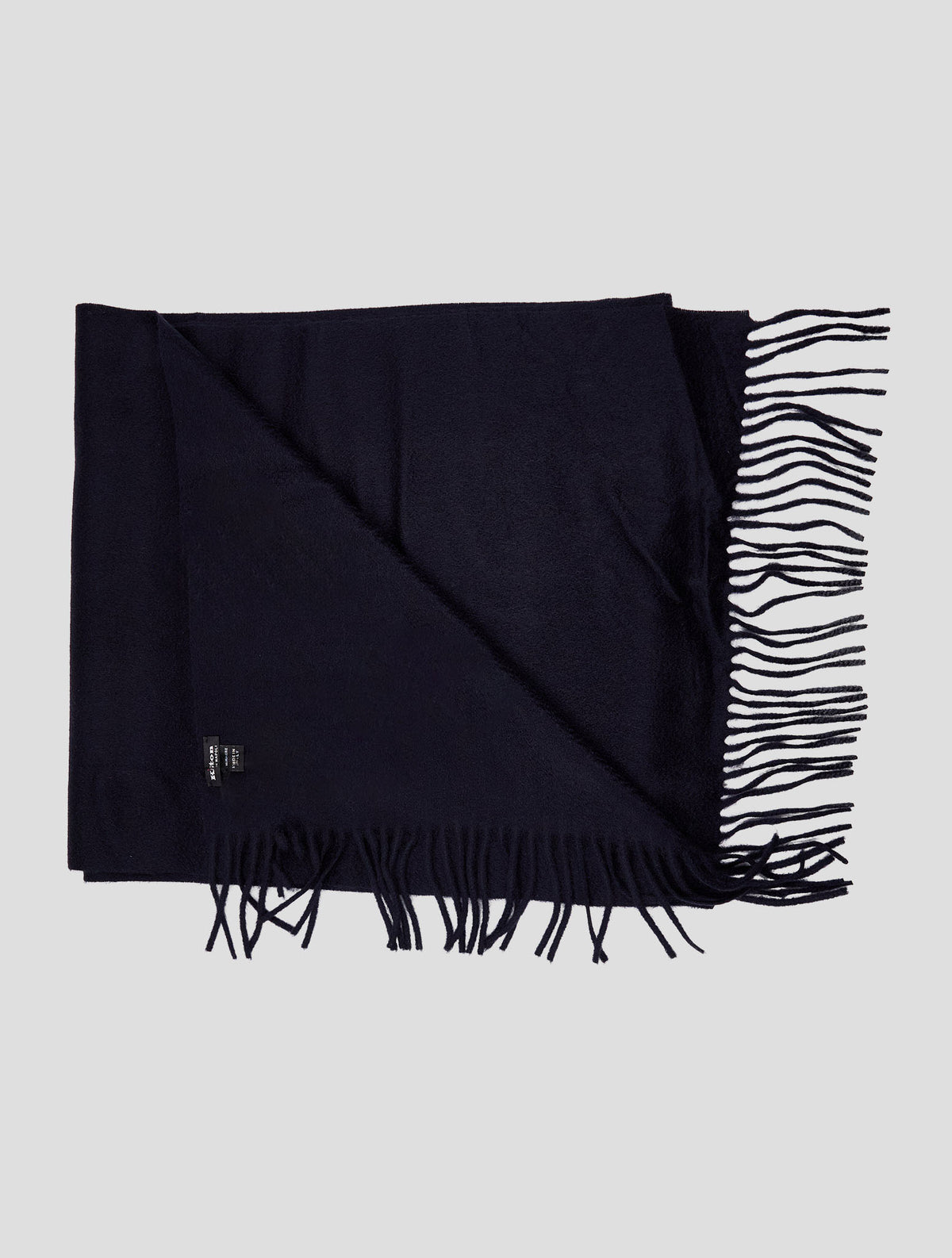 Kiton Dark Blue Cashmere Scarf 37x180