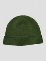 Kiton Green Cashmere Beanie Hat