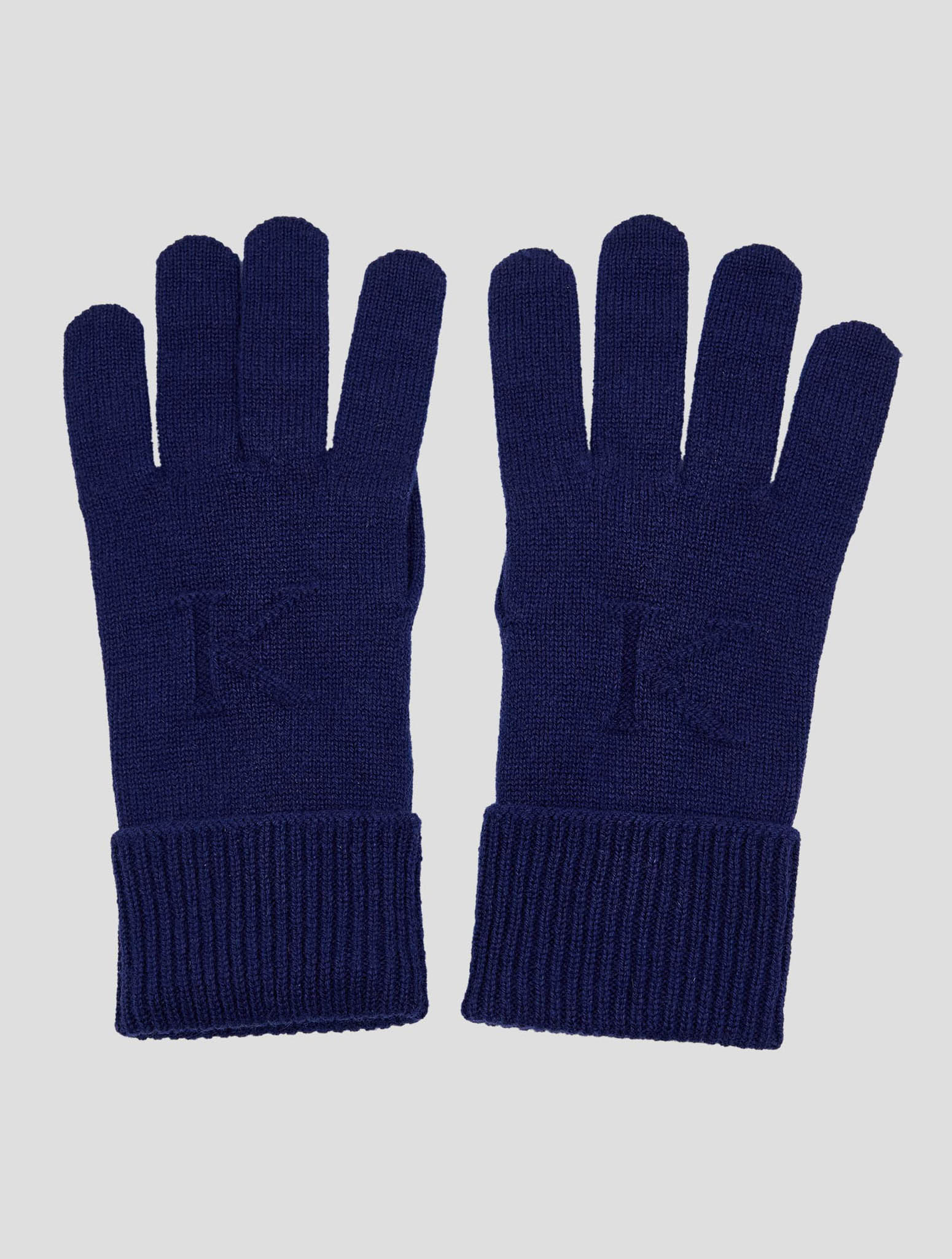 Kiton Blue Cashmere Gloves