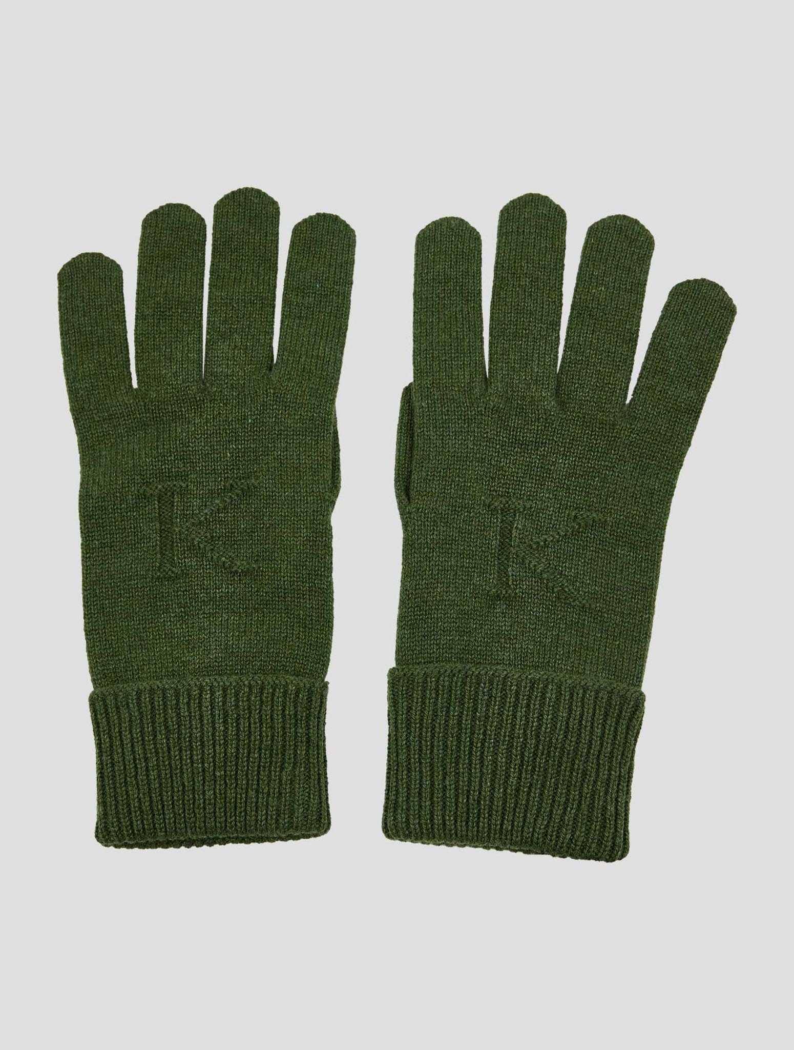 Kiton Green Cashmere Gloves