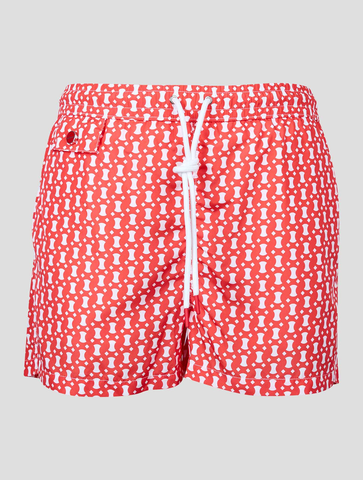 Kiton Red White Pl Swim Trunks