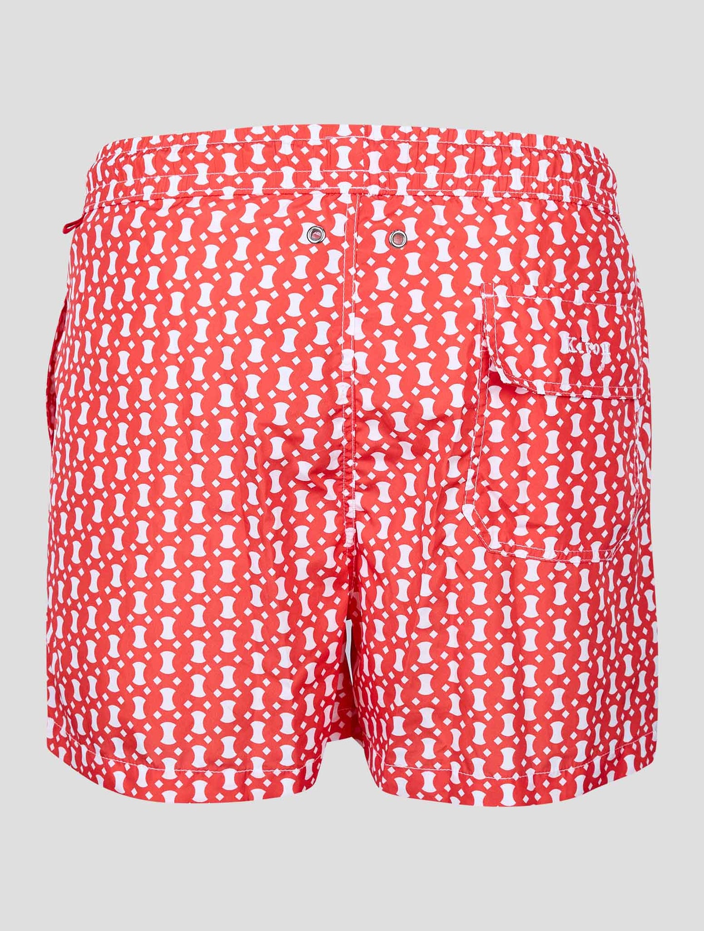 Kiton Red White Pl Swim Trunks