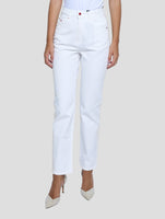 Kiton White Cotton Ea Jeans Women
