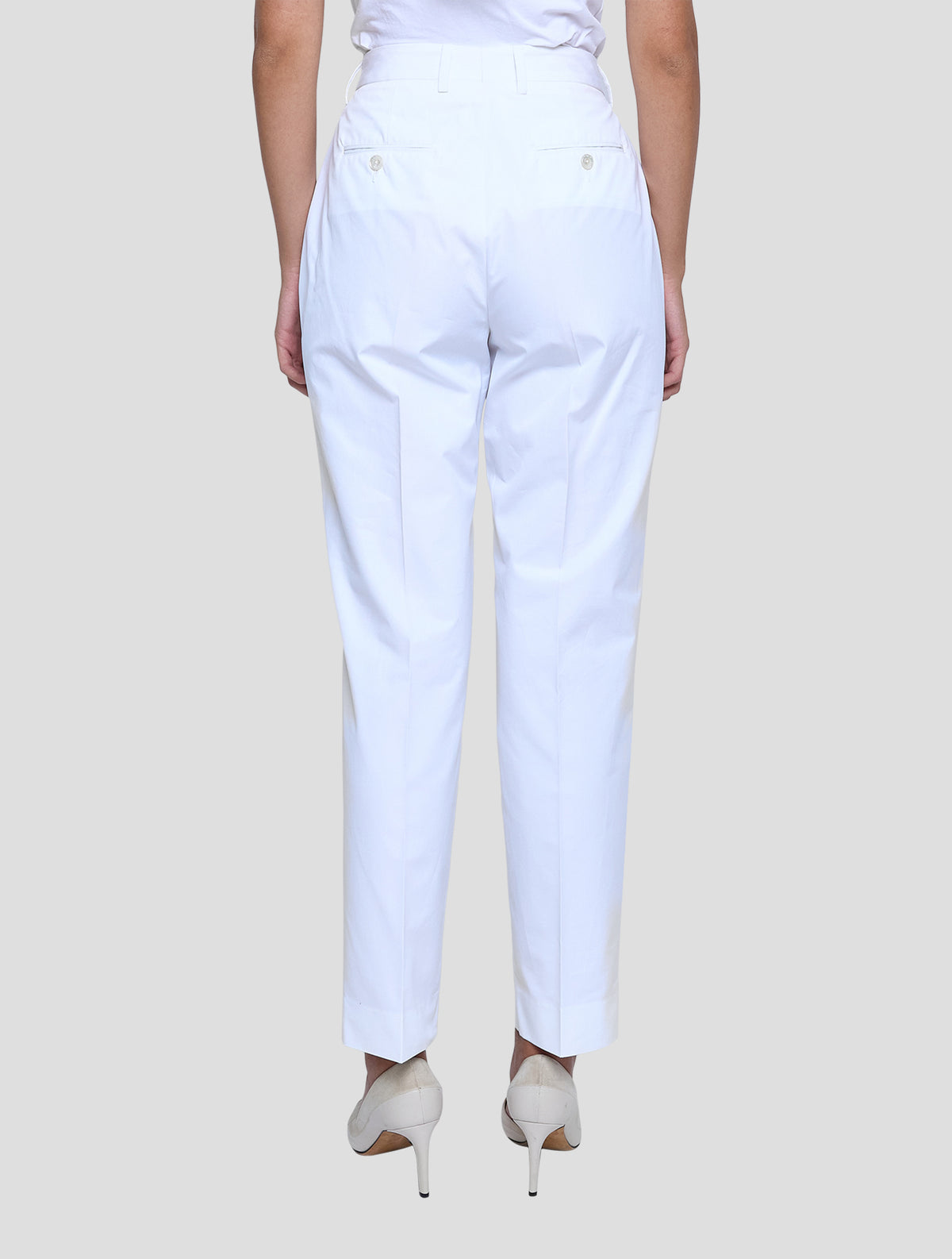 Kiton White Cotton Pants Women