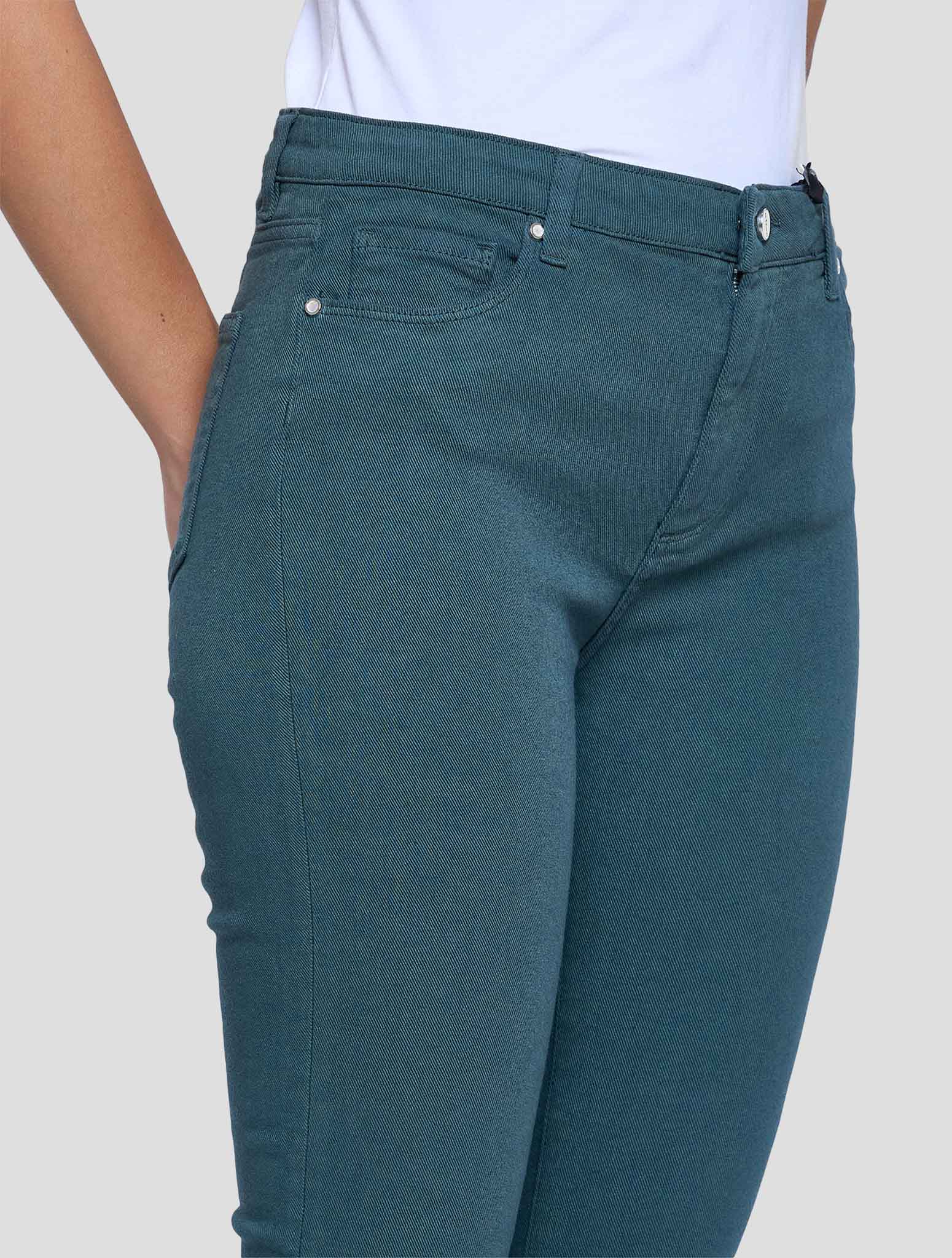 Kiton Green Cotton Cashmere Ea Jeans Women