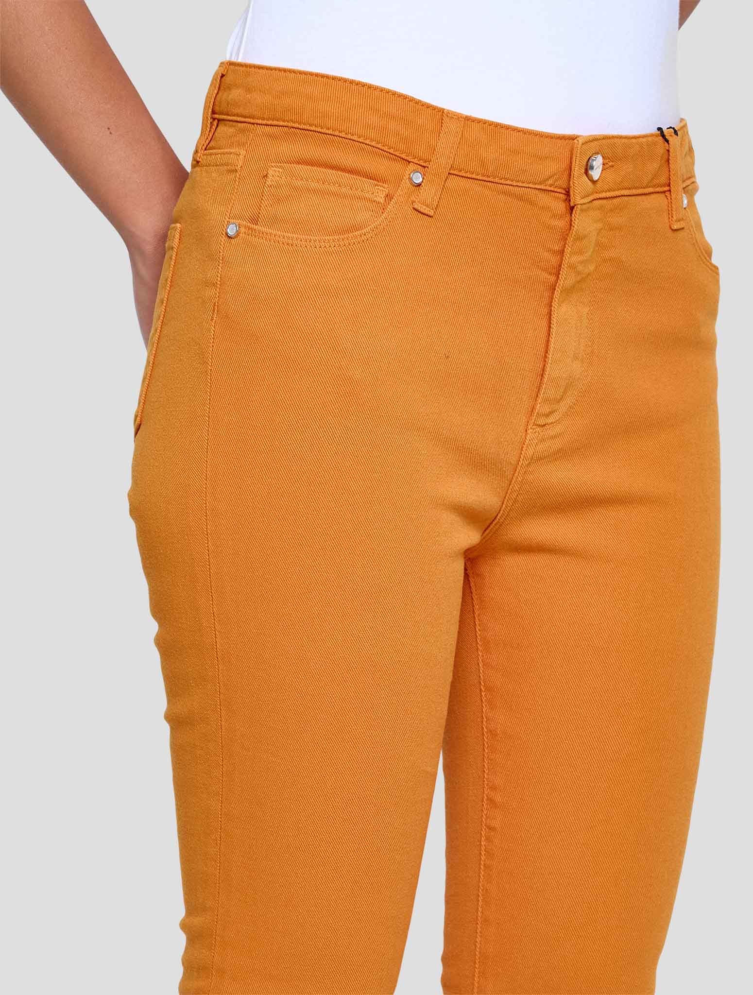Kiton Orange Cotton Ea Jeans Women
