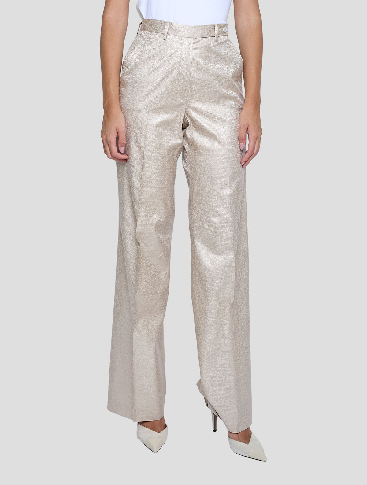 Kiton Beige Silk Pants Women