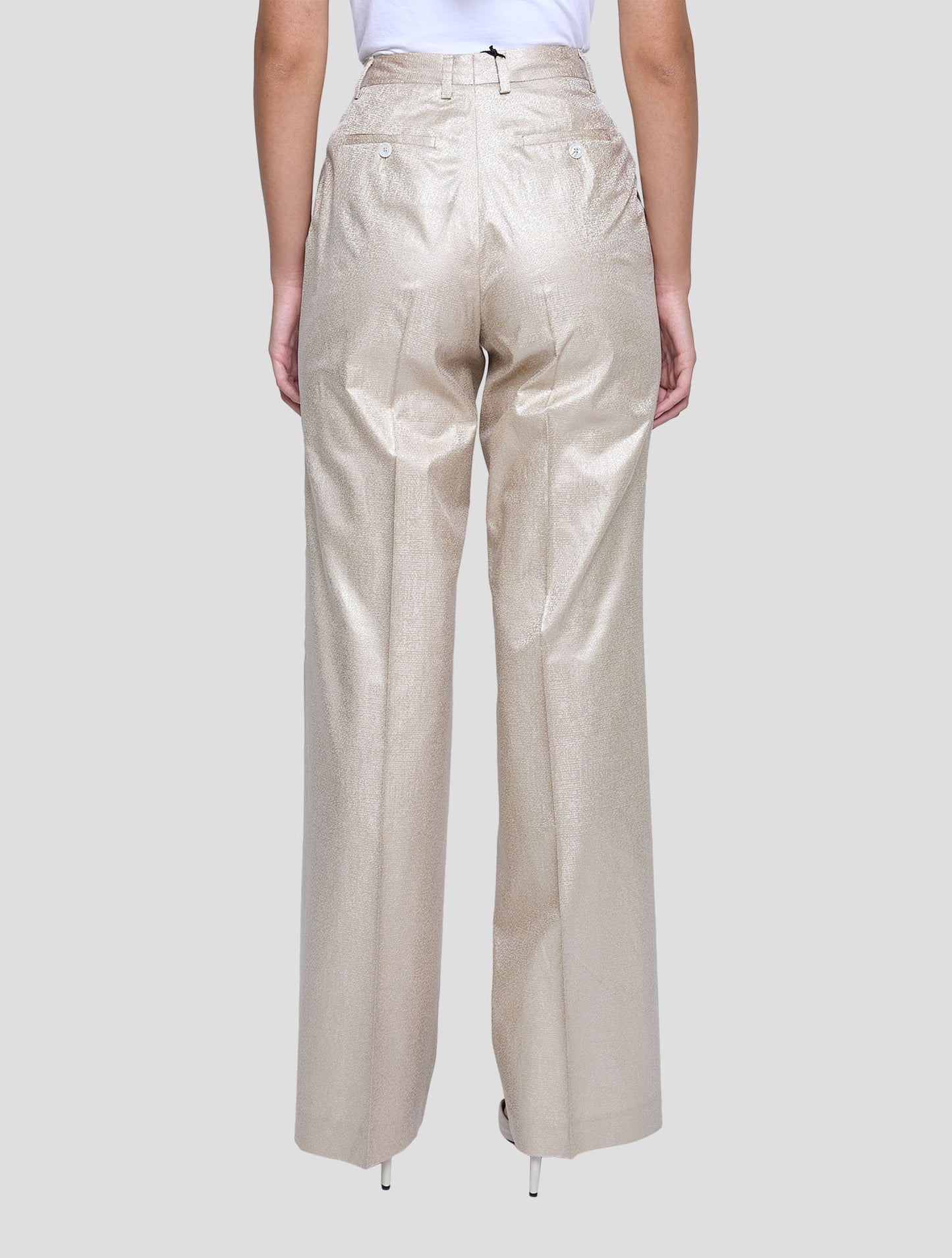 Kiton Beige Silk Pants Women
