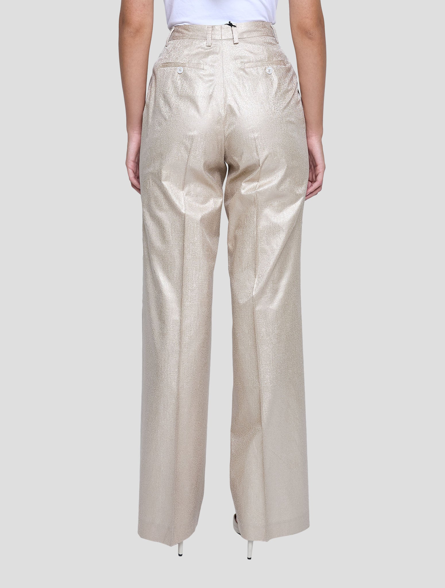 Kiton Beige Silk Pants Women