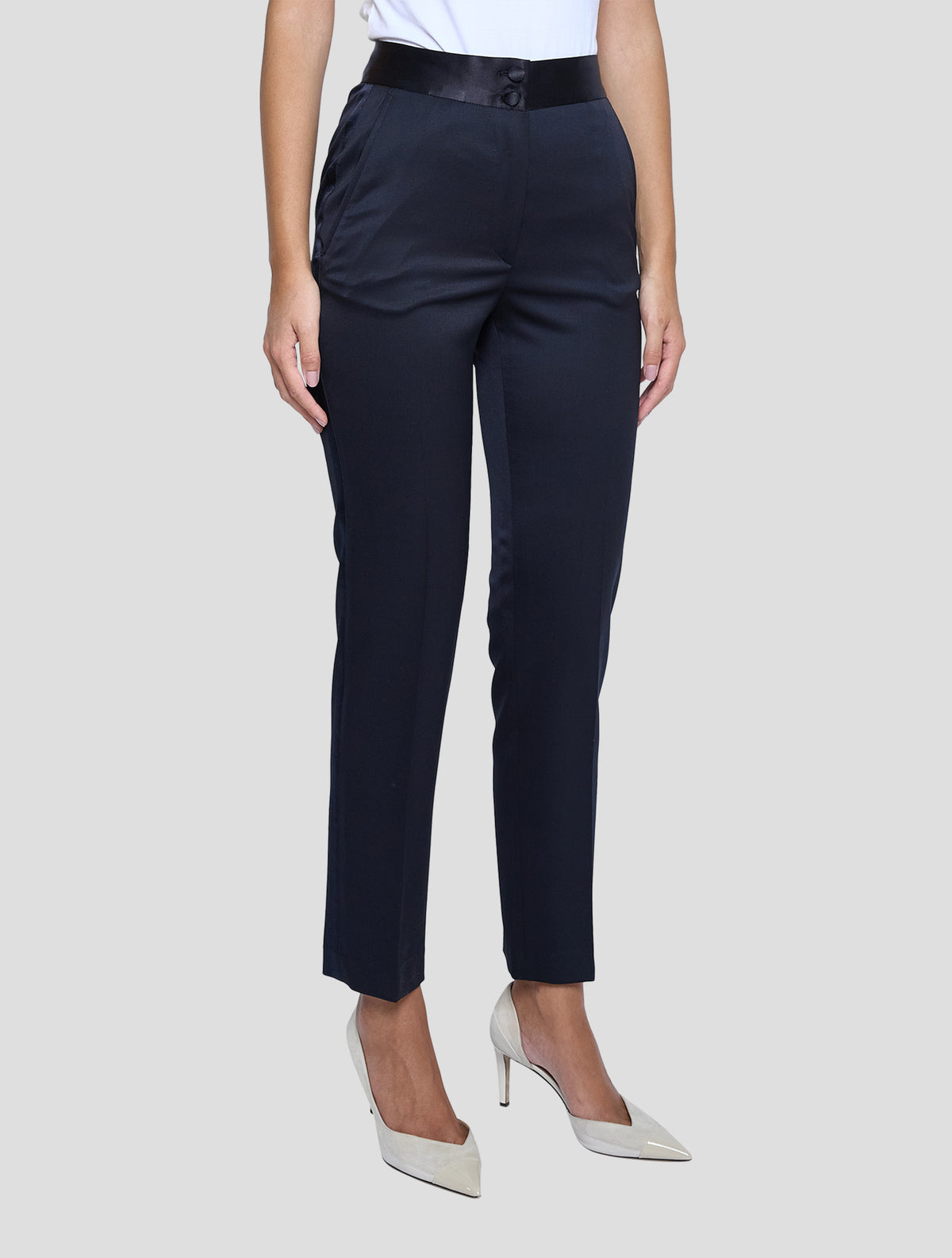 Kiton Black Virgin Wool Ea Dress Pants Women