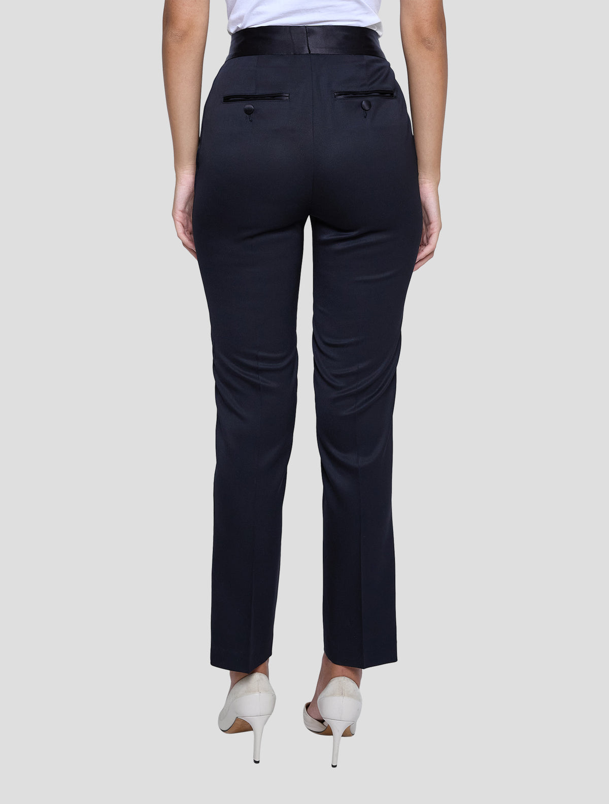 Kiton Black Virgin Wool Ea Dress Pants Women