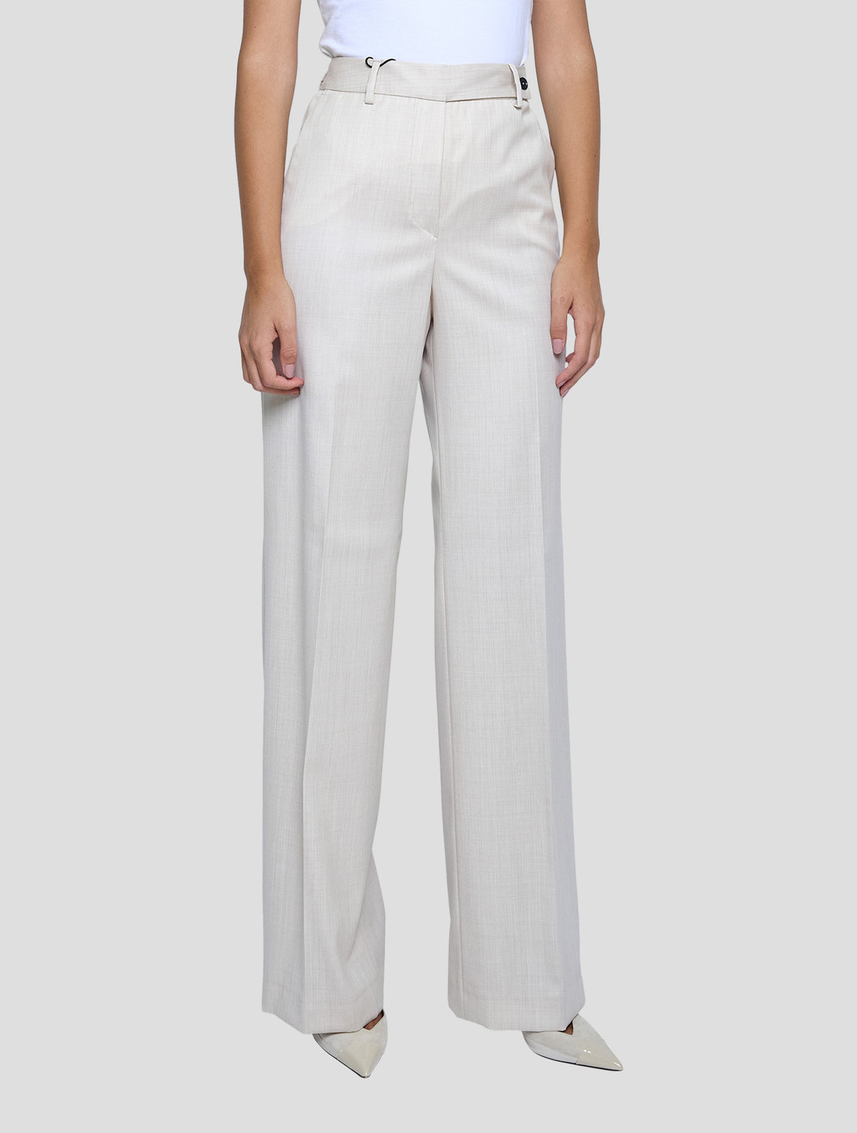 Kiton Beige Virgin Wool Pants Women