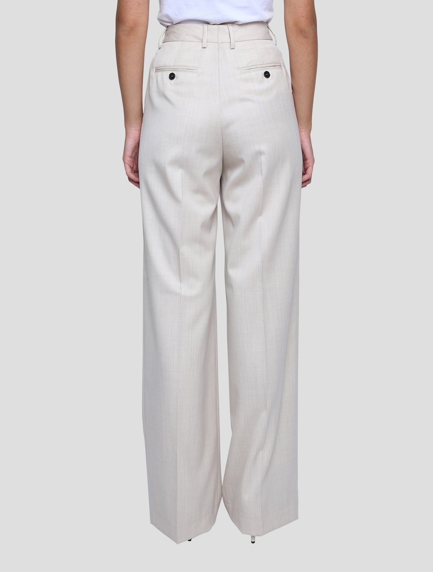 Kiton Beige Virgin Wool Pants Women