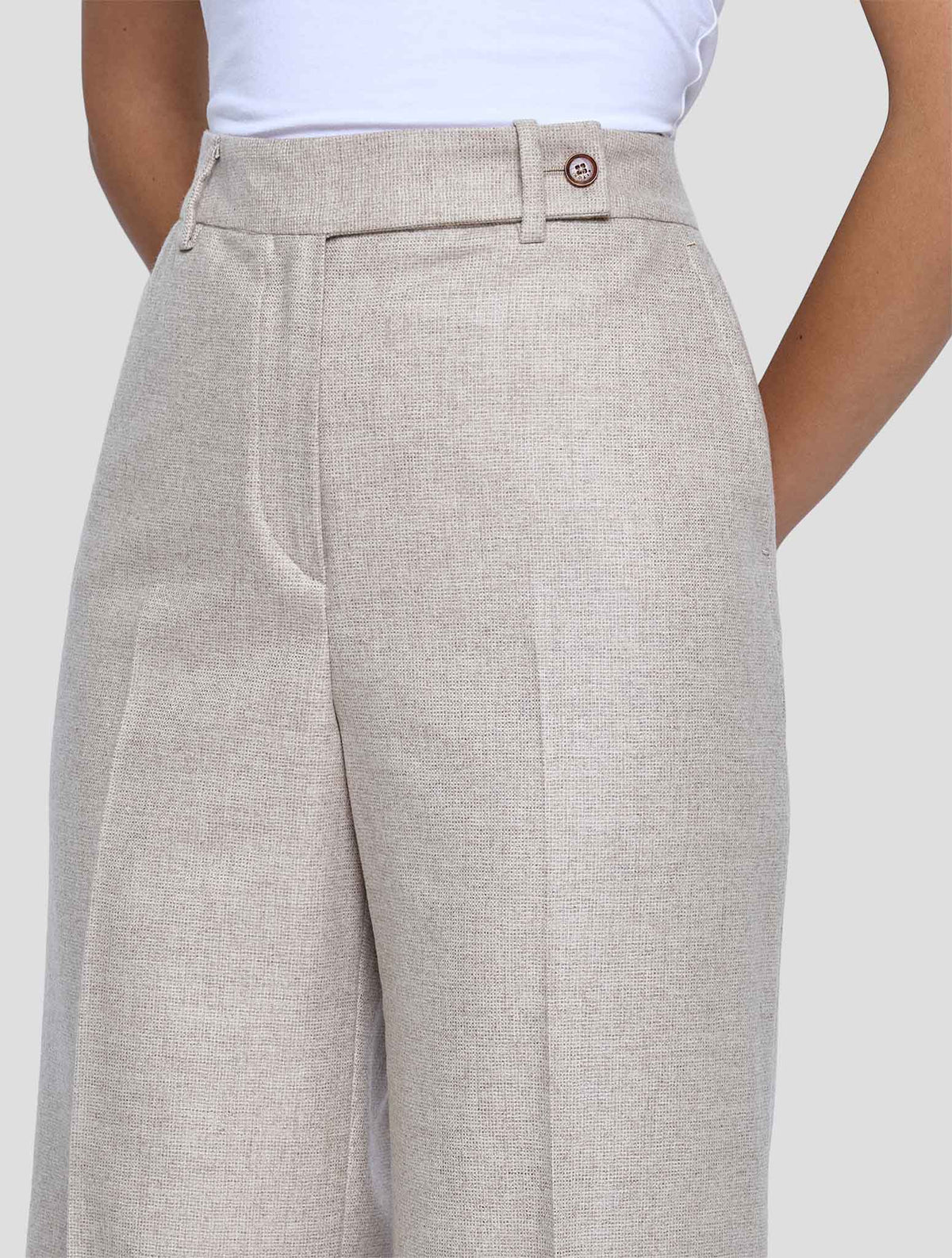 Kiton Beige Cashmere Pants Women