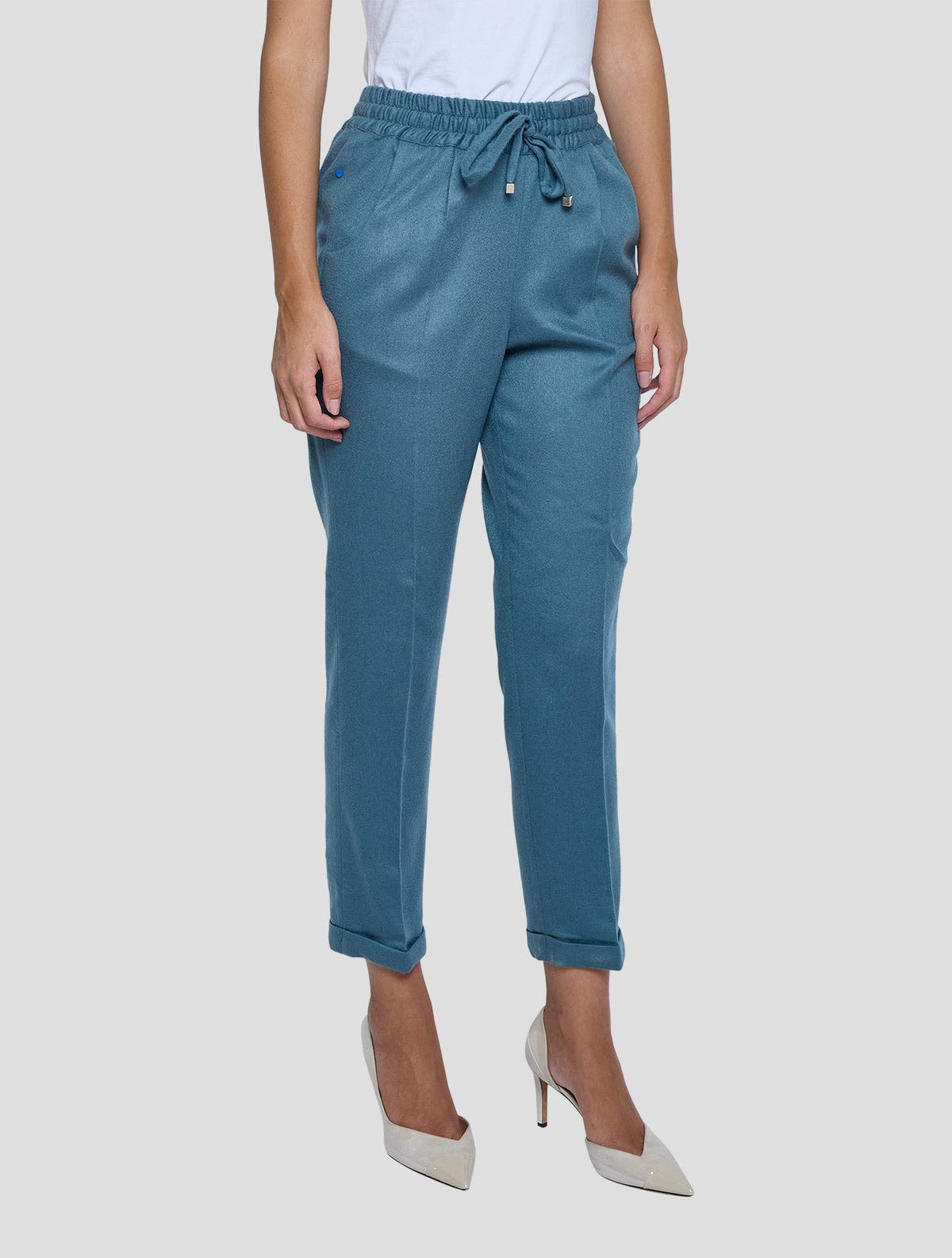 Kiton Blue Cashmere Pa Ea Pants Women