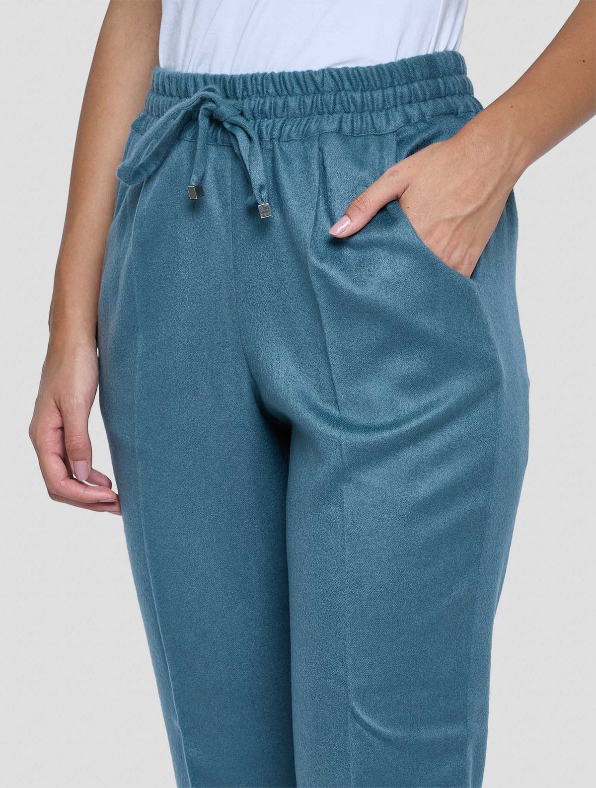 Kiton Blue Cashmere Pa Ea Pants Women