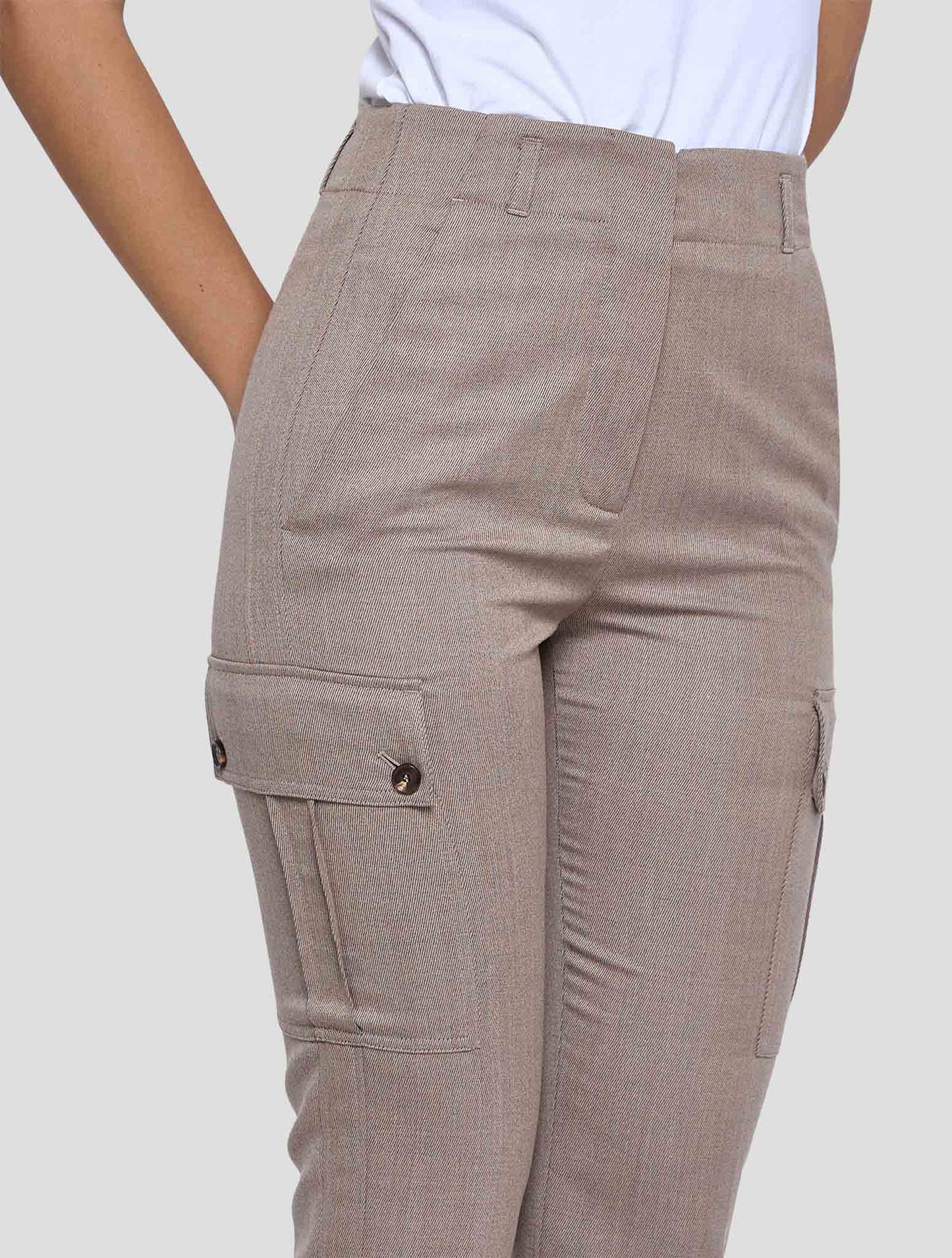 Kiton Brown Virgin Wool Pants Women