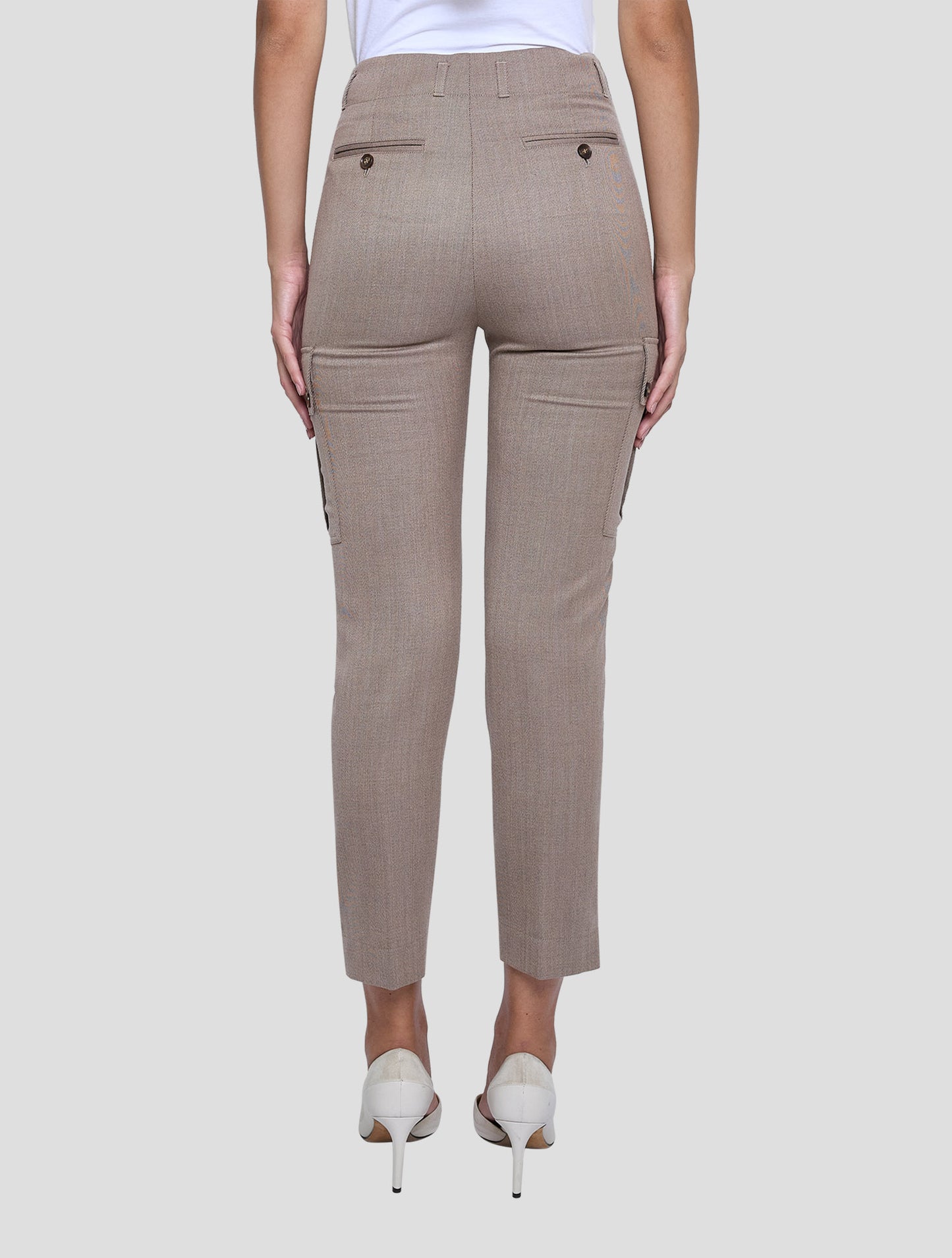 Kiton Brown Virgin Wool Pants Women