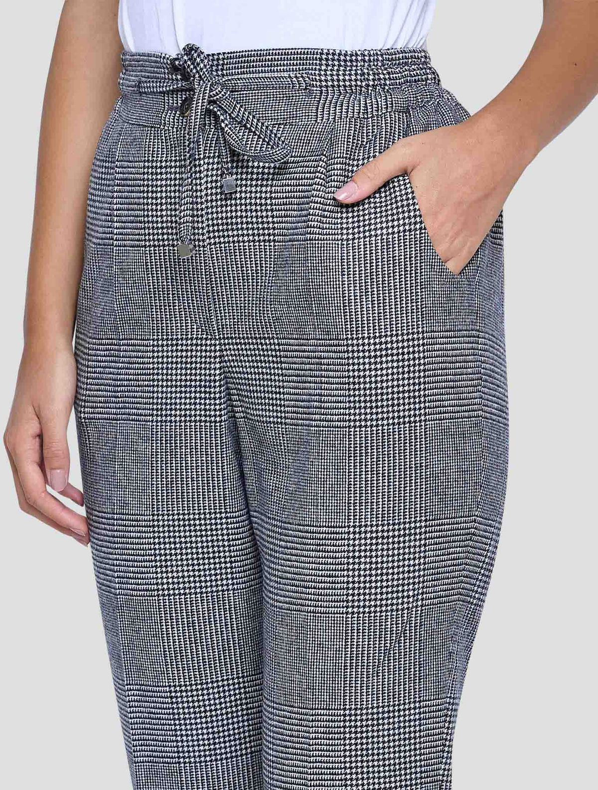 Kiton Black White Virgin Wool Cashmere Pants Women