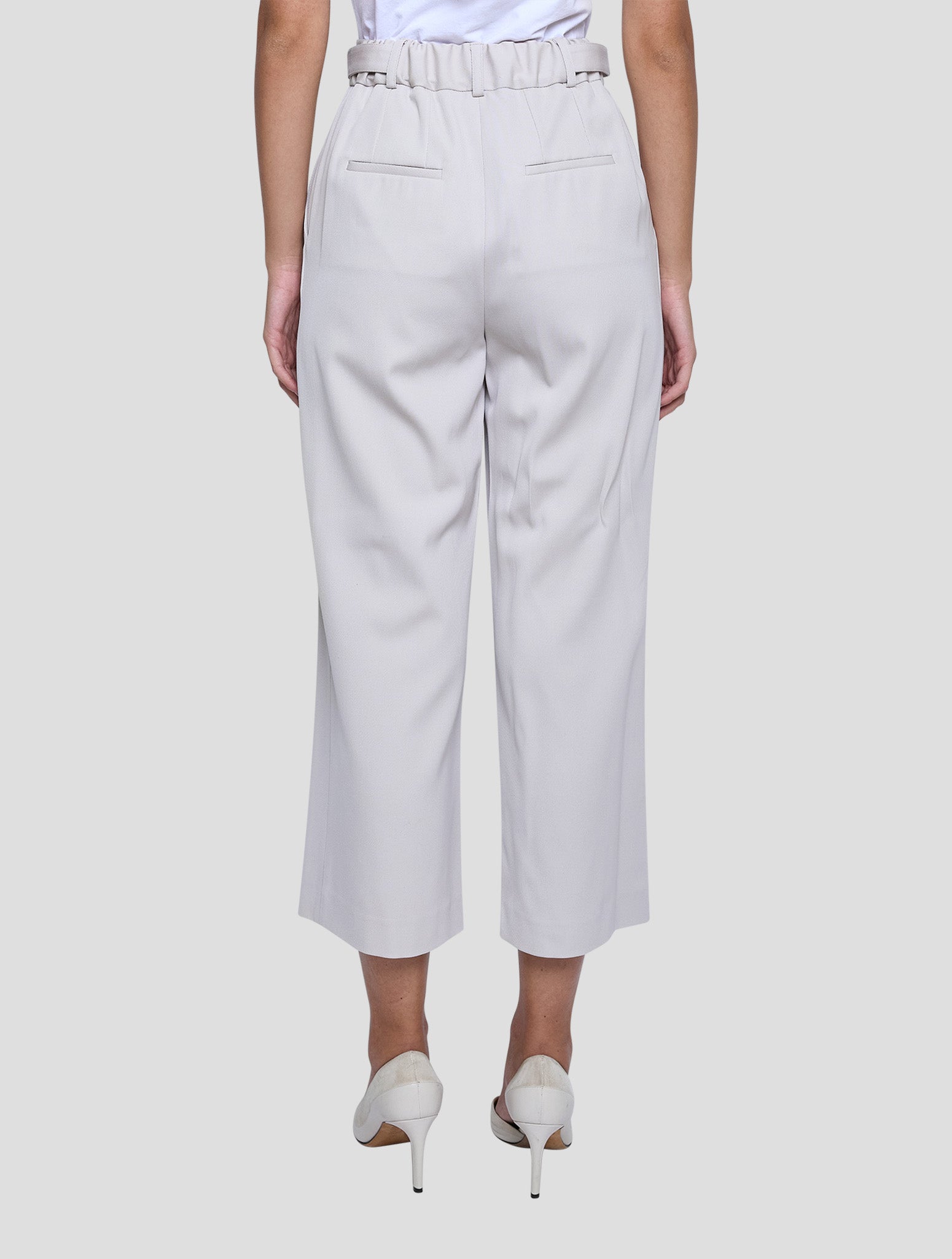 Kiton Beige Virgin Wool Pants Women