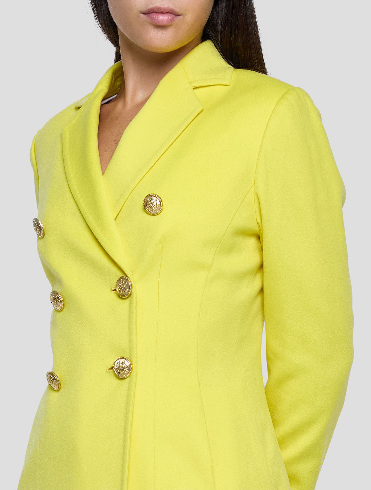 Kiton Yellow Cashmere Blazer Women