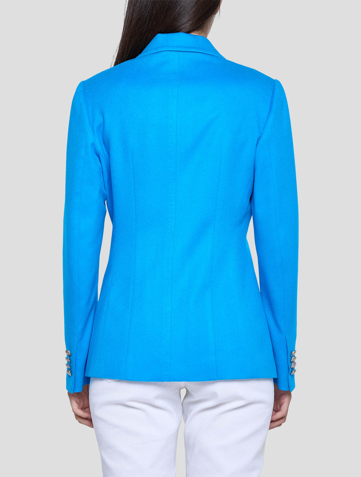Kiton Light Blue Cashmere Blazer Women