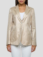 Kiton Beige Silk Blazer Women