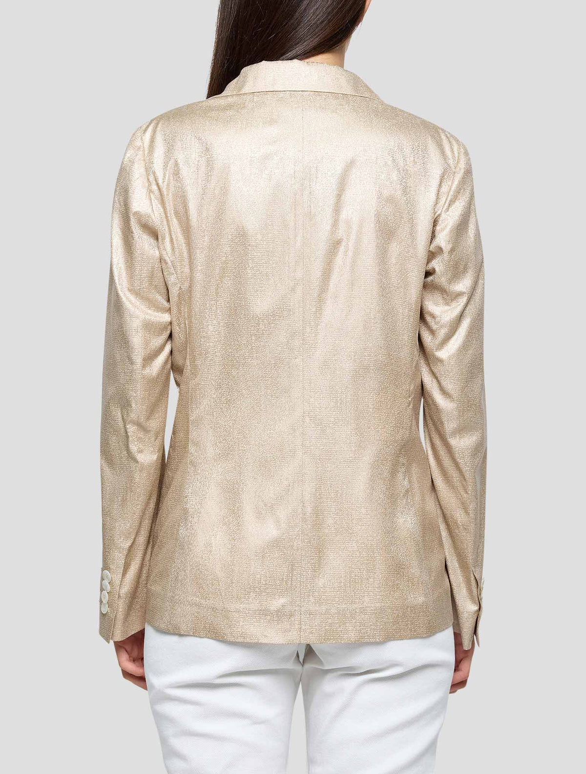 Kiton Beige Silk Blazer Women