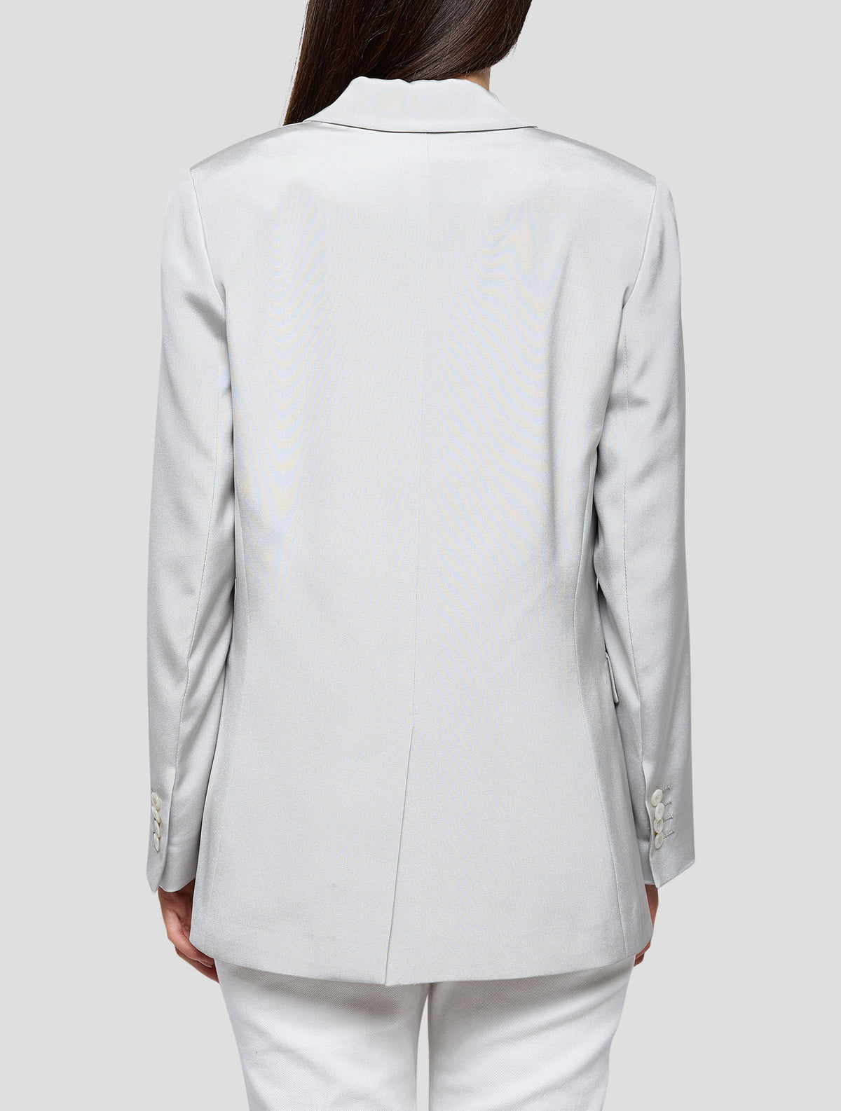 Kiton Gray Silk Cashmere Blazer Women
