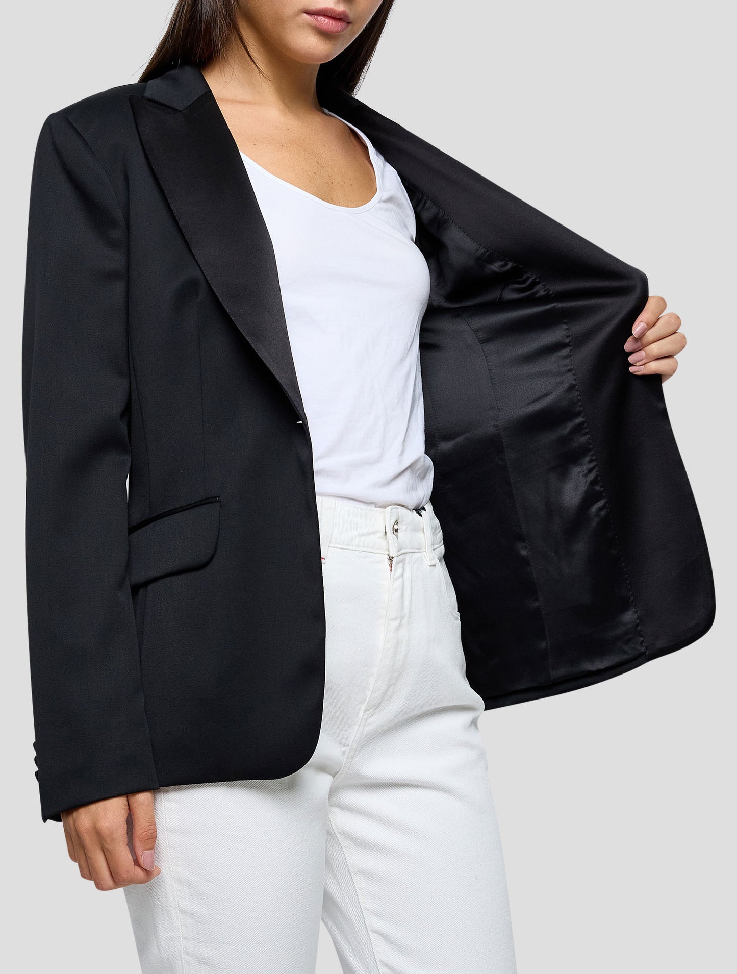 Kiton Black Virgin Wool Ea Blazer Women
