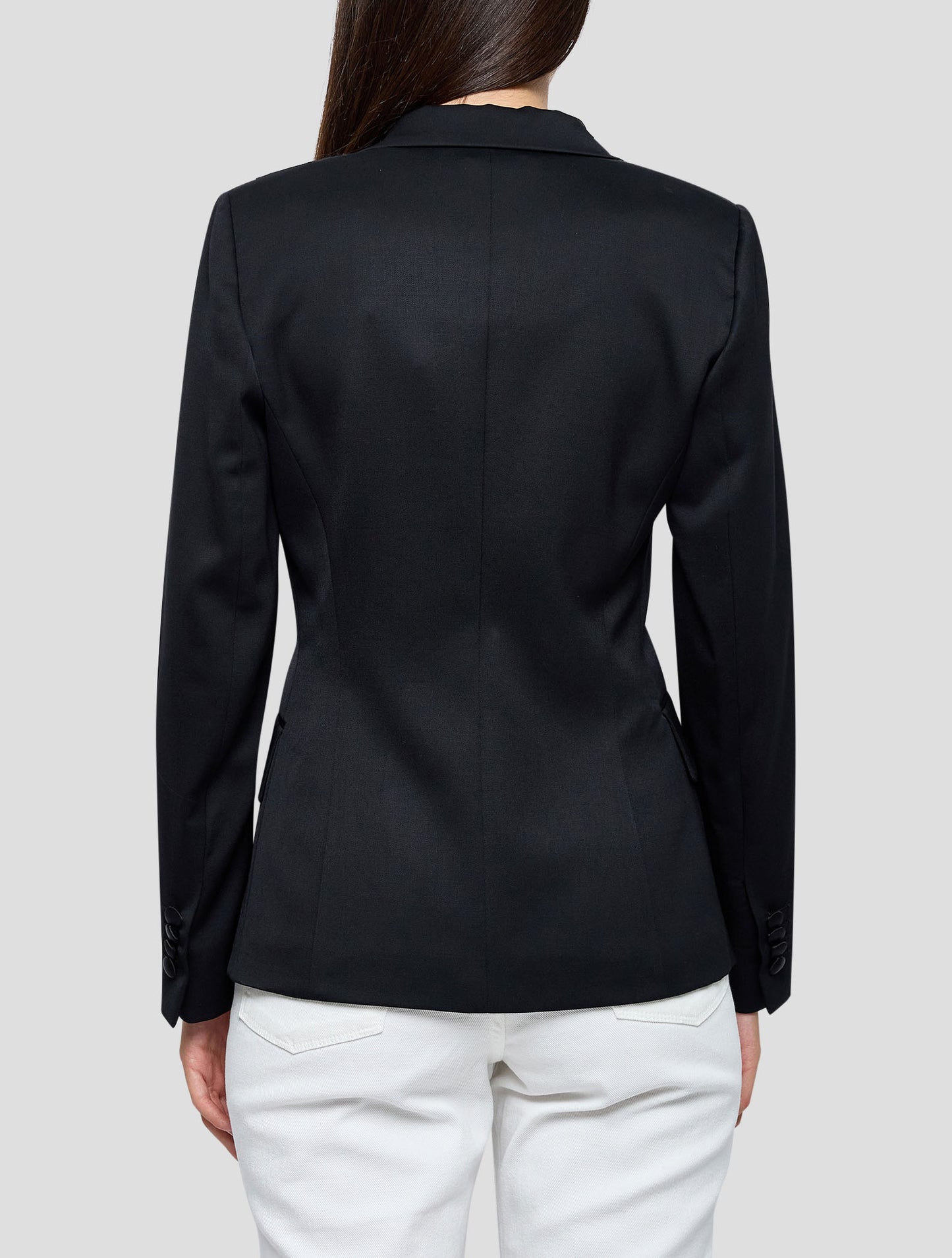 Kiton Black Virgin Wool Ea Blazer Women