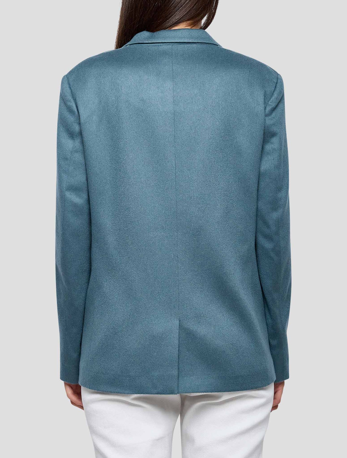 Kiton Light Blue Cashmere Pa Ea Blazer Women