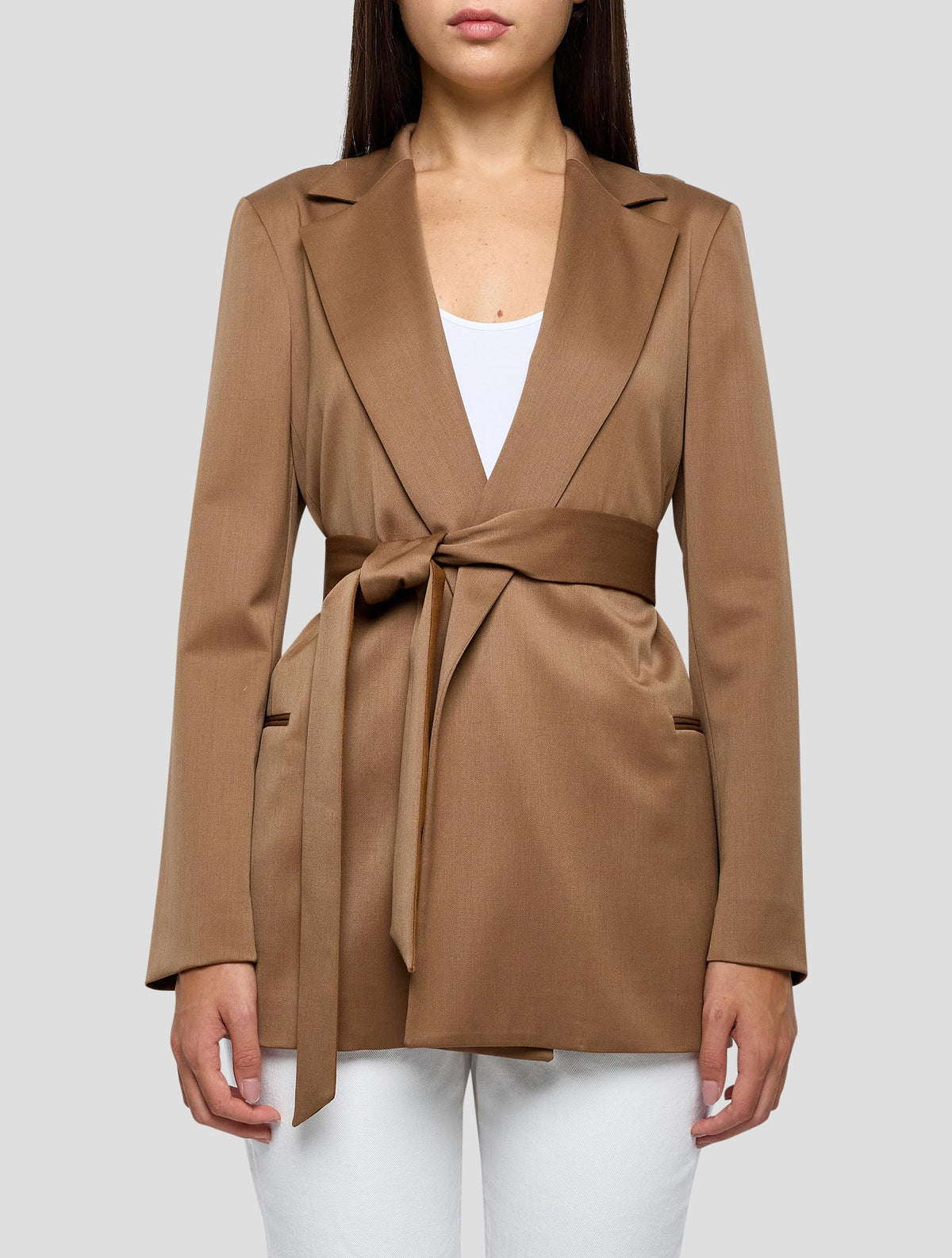 Kiton Brown Virgin Wool Ea Blazer Women