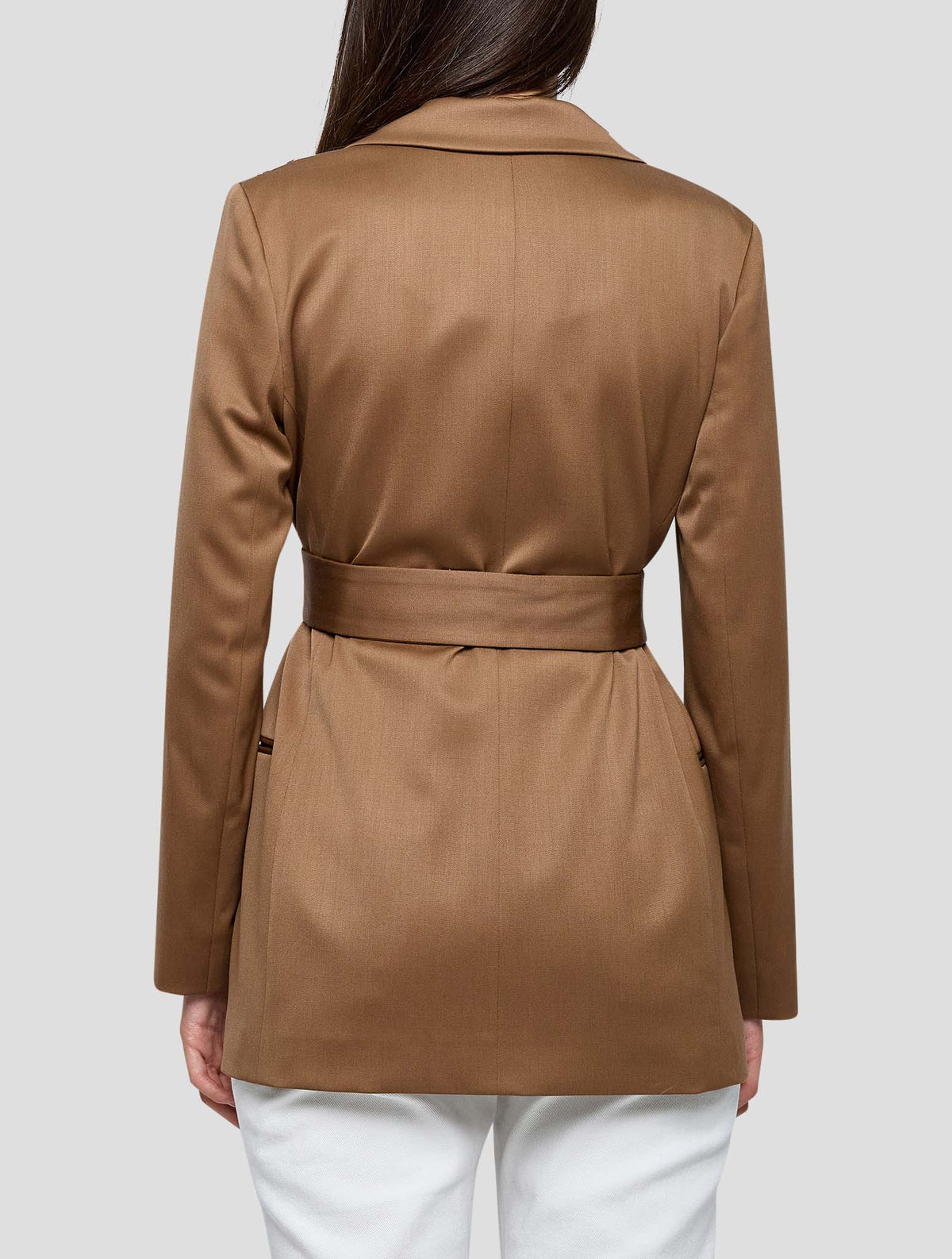 Kiton Brown Virgin Wool Ea Blazer Women