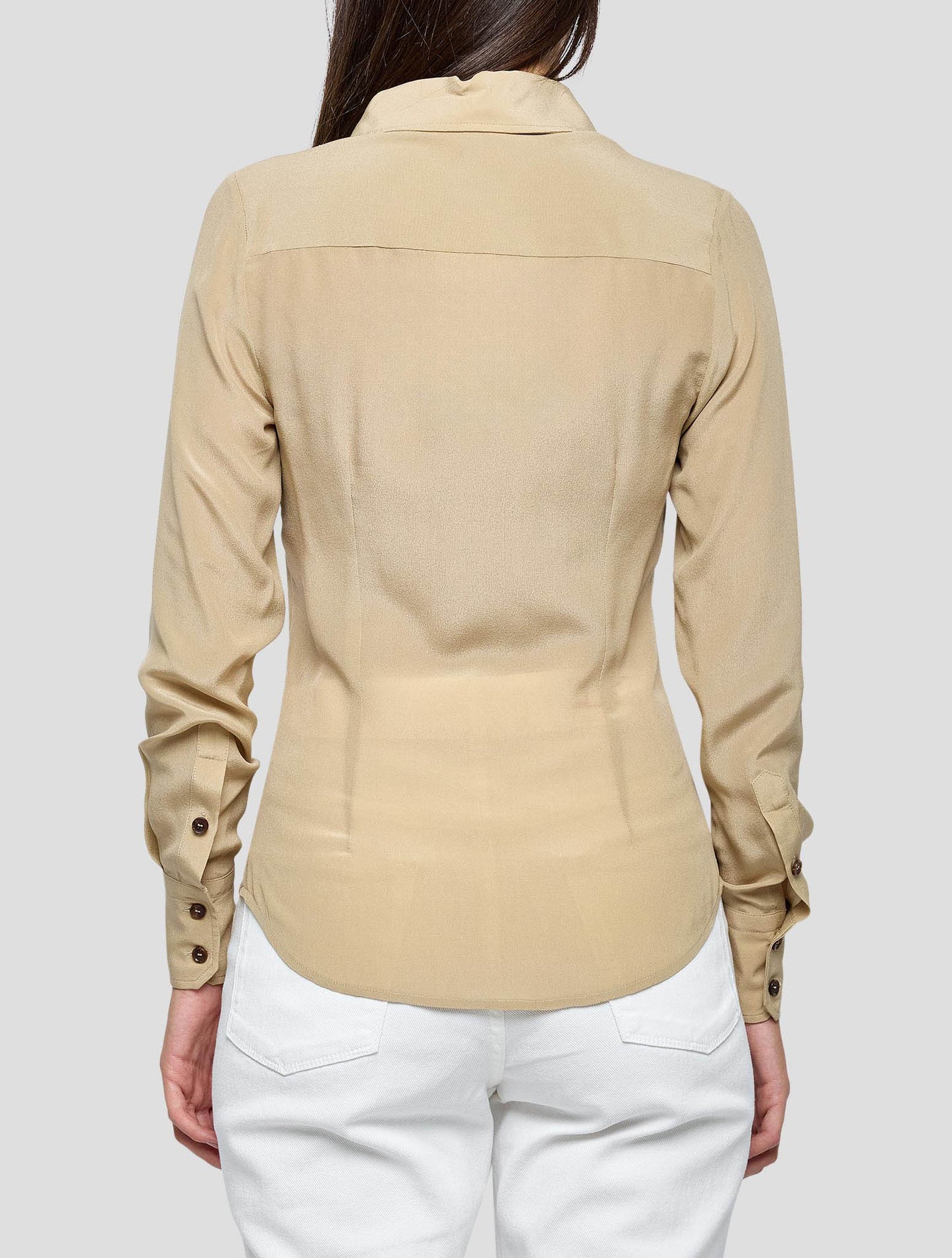 Kiton Beige Silk Shirt Women