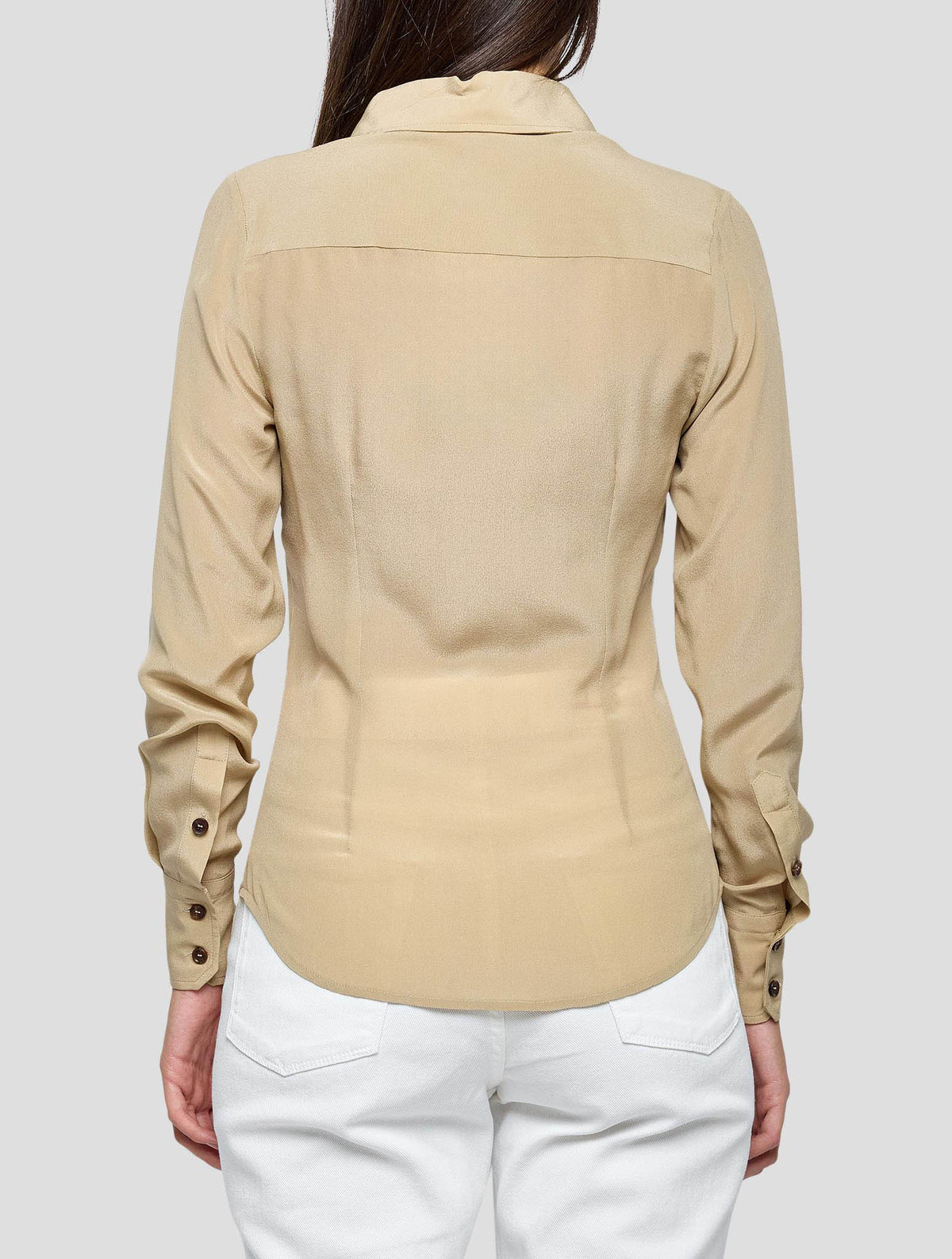 Kiton Beige Silk Shirt Women