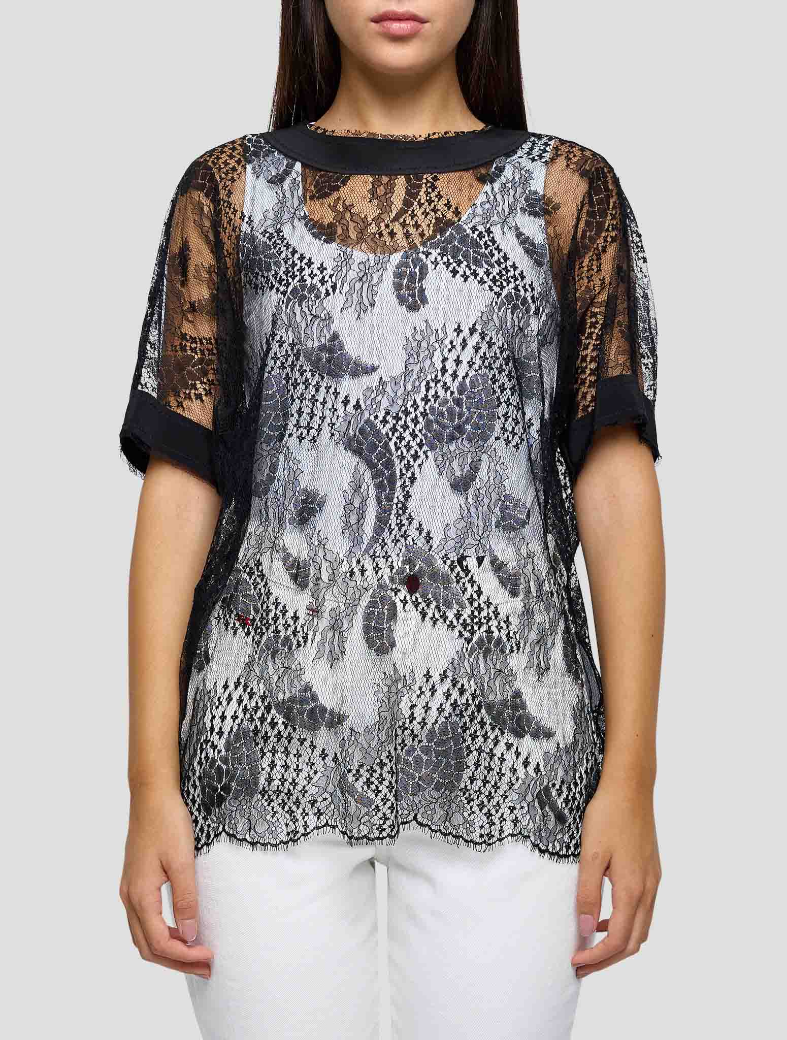 Kiton Black Viscose Pa Shirt Women