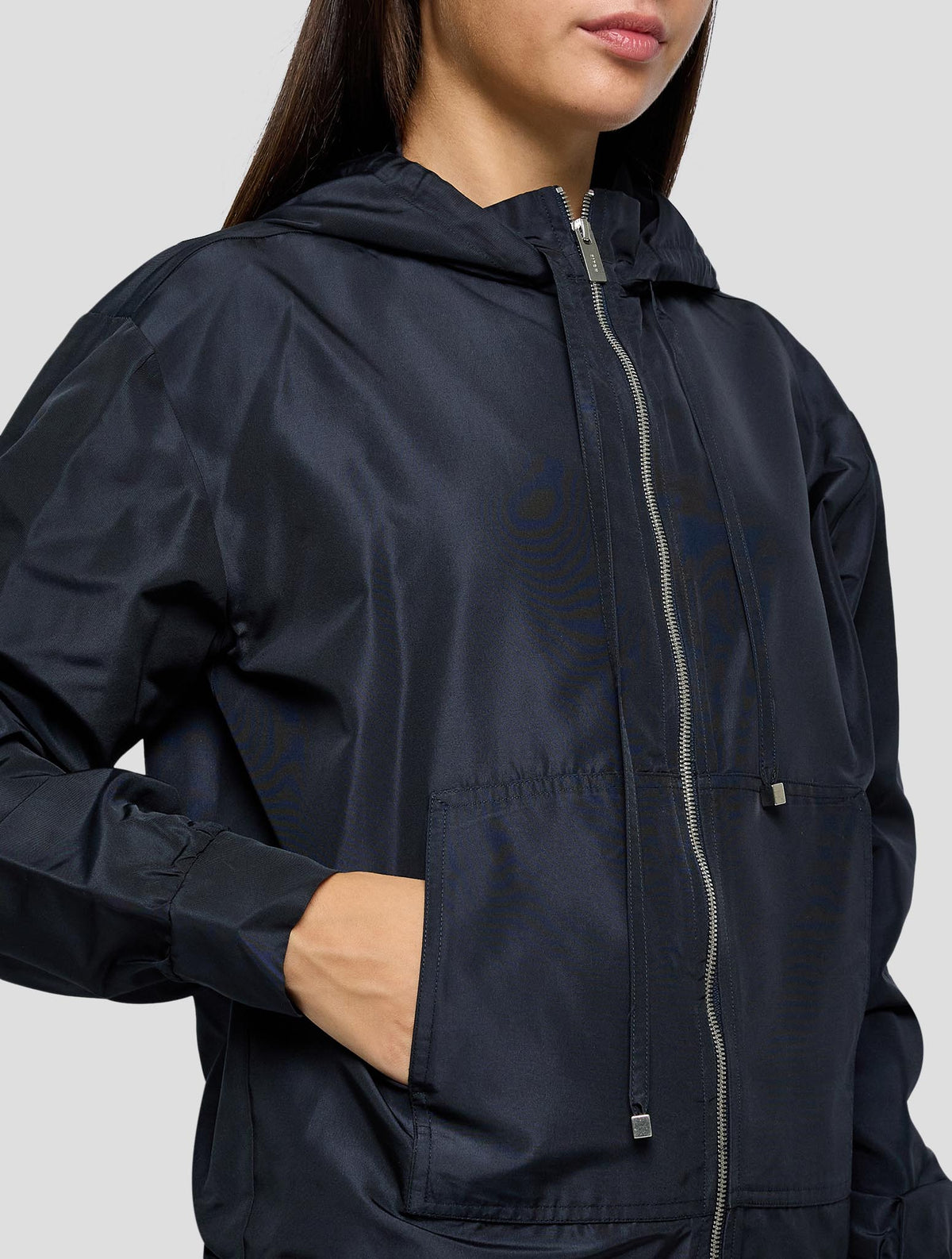 Kiton Black Silk Coat Women