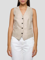 Kiton Beige Cashmere Vest Women
