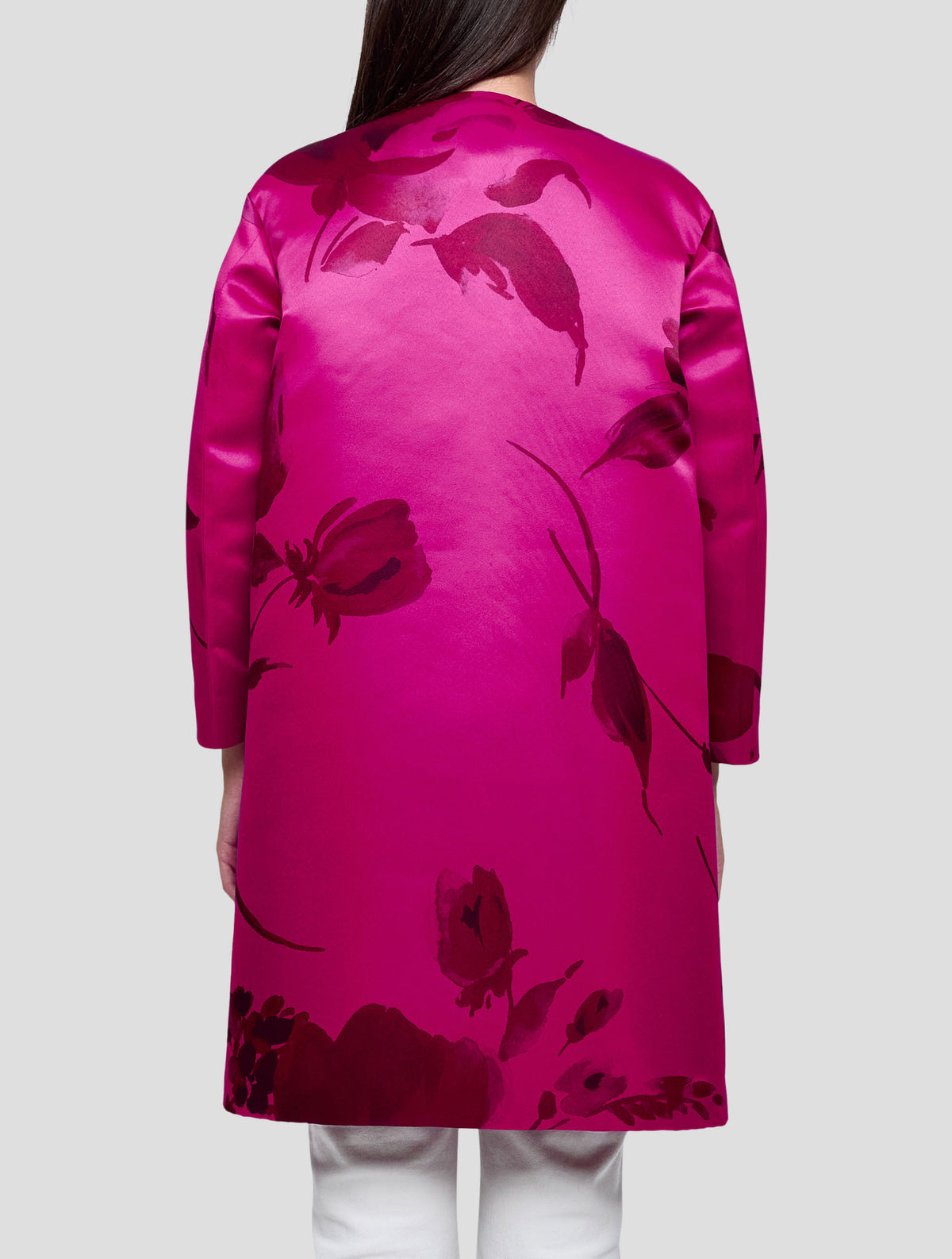 Kiton Fuchsia Viscose Overcoat Women