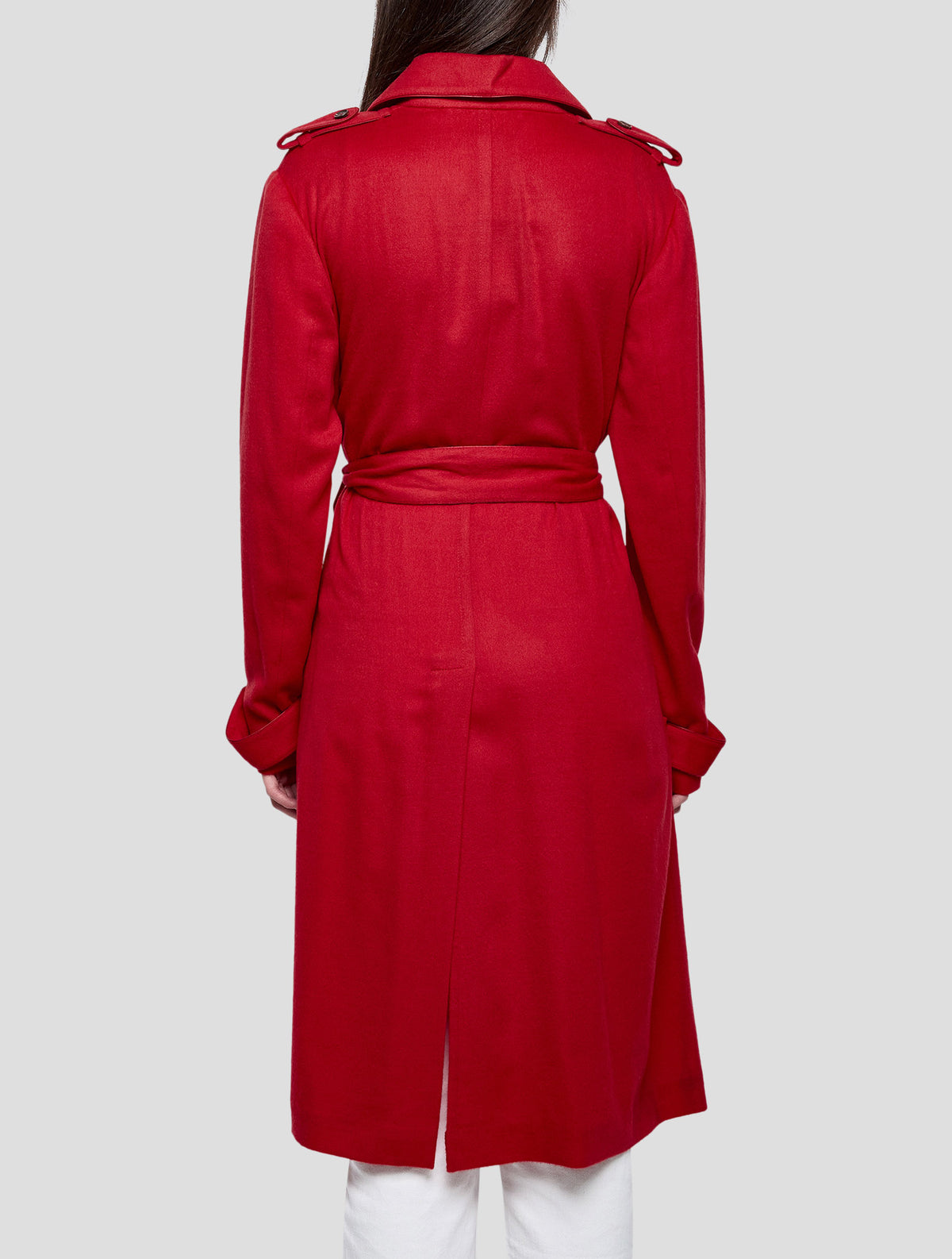 Kiton Red Cashmere Overcoat Women