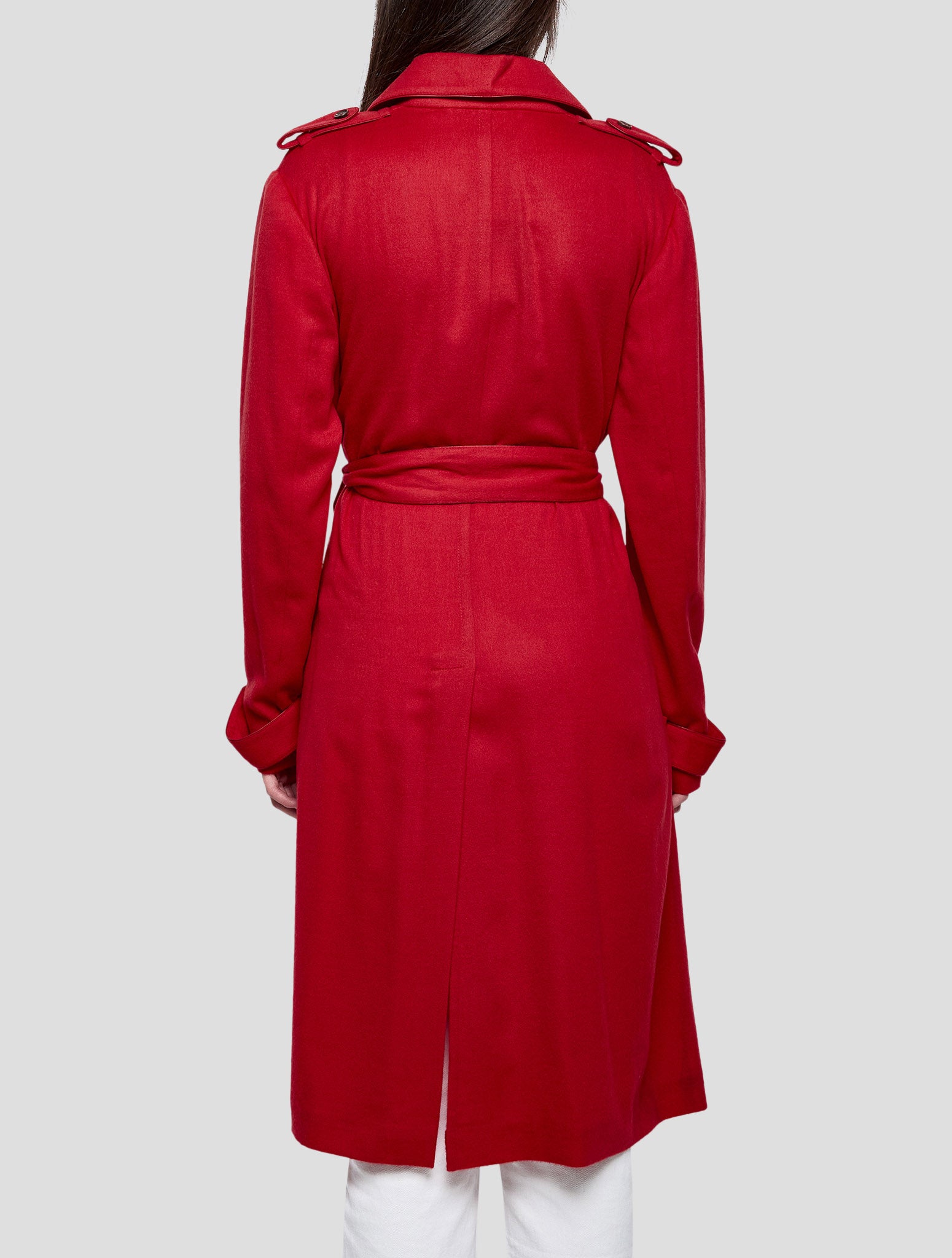 Kiton Red Cashmere Overcoat Women