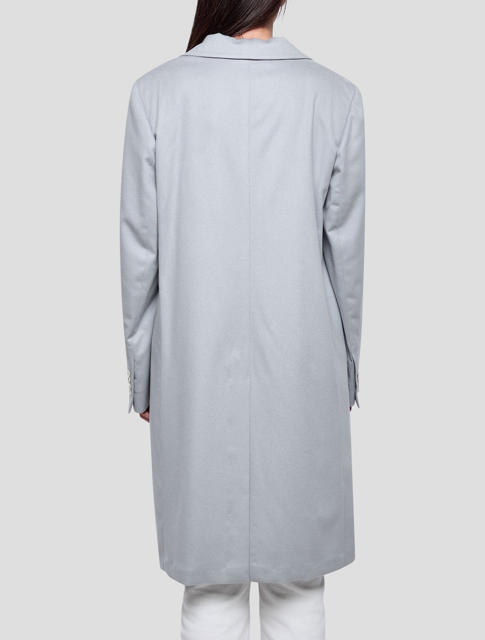 Kiton Gray Cashmere Overcoat Women