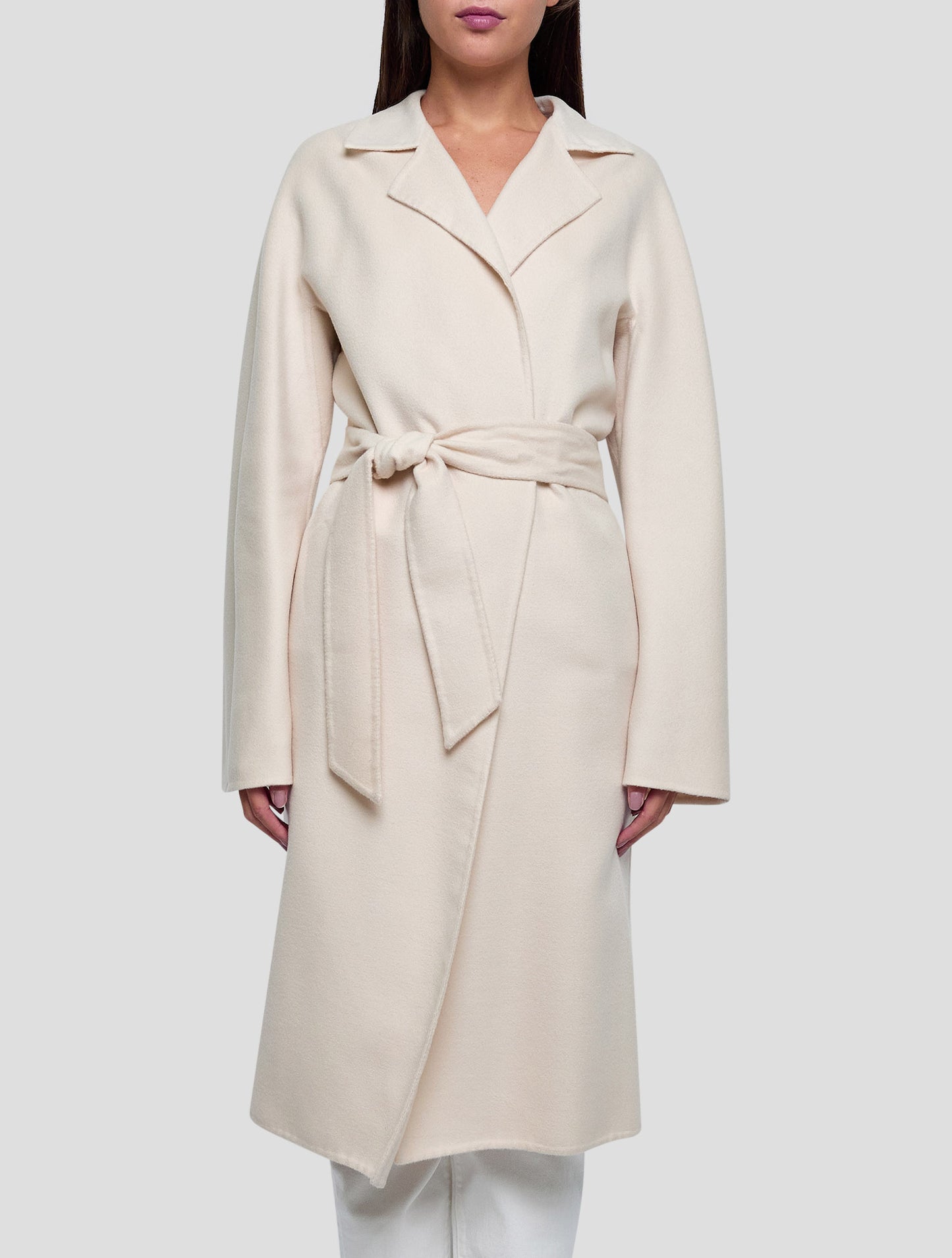 Kiton Beige Cashmere Overcoat Women