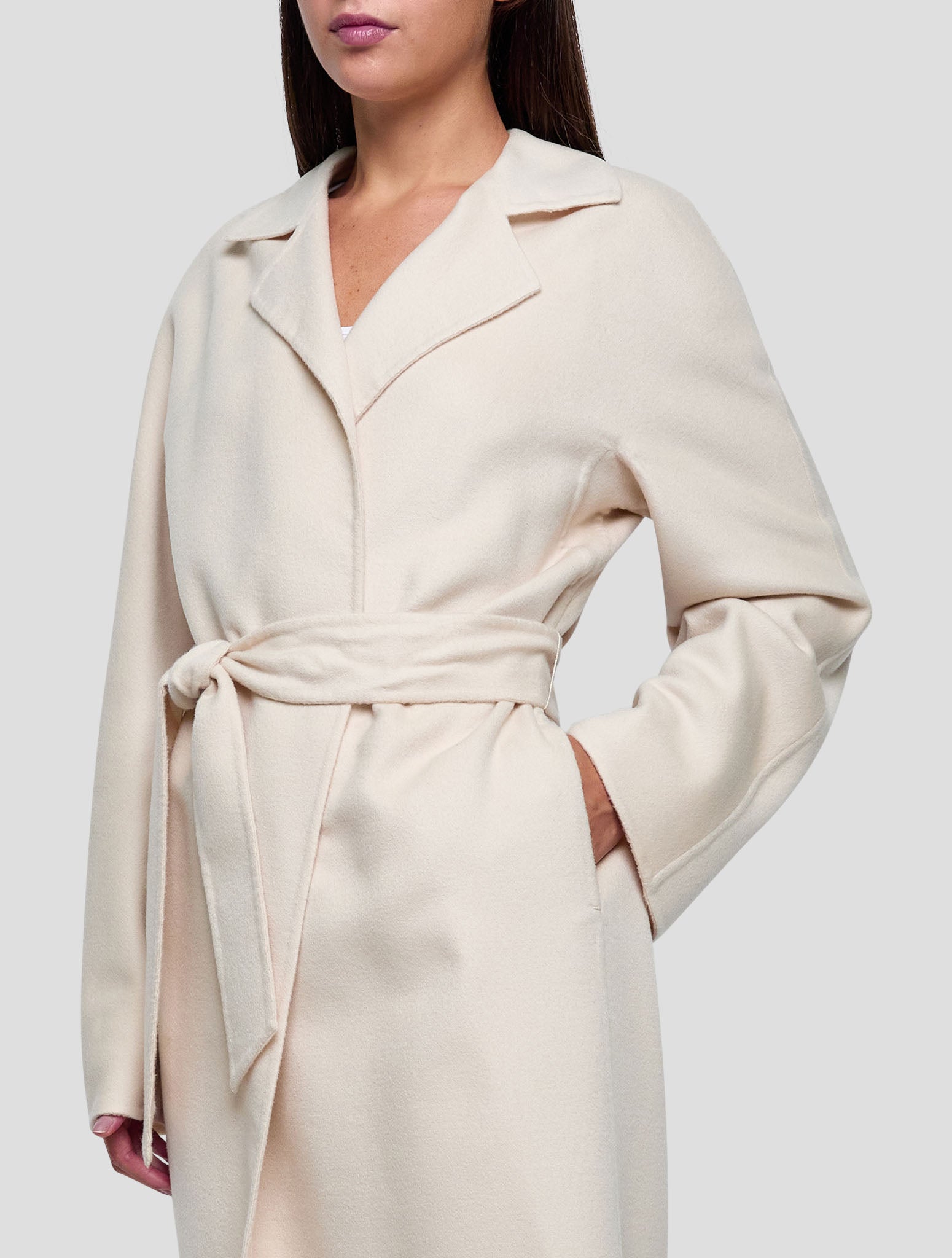 Kiton Beige Cashmere Overcoat Women