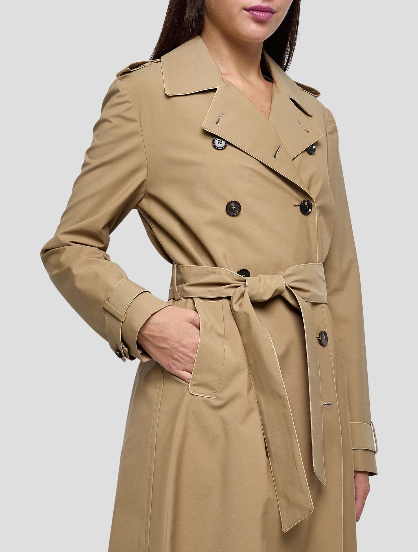 Kiton Brown Wool Pa Overcoat Women